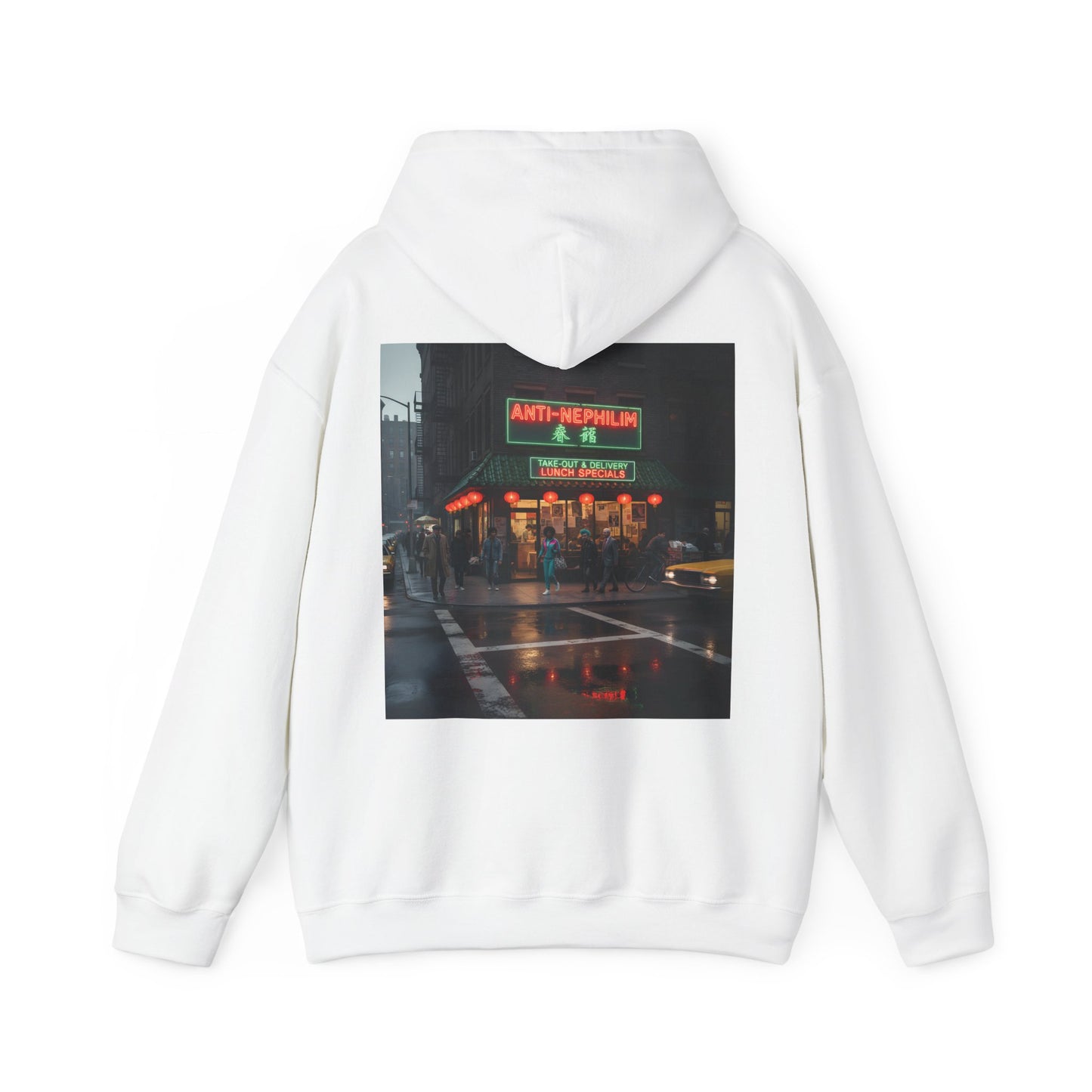 NYC Retro Chinese Anti Nephilim Hoodie - Kirk Ave. Apparel