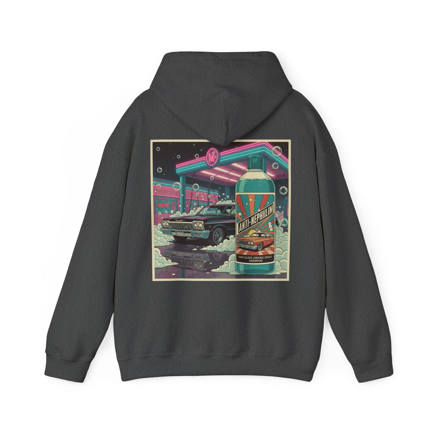 Retro Anti Nephilim Car Wash Hoodie - Kirk Ave. Apparel