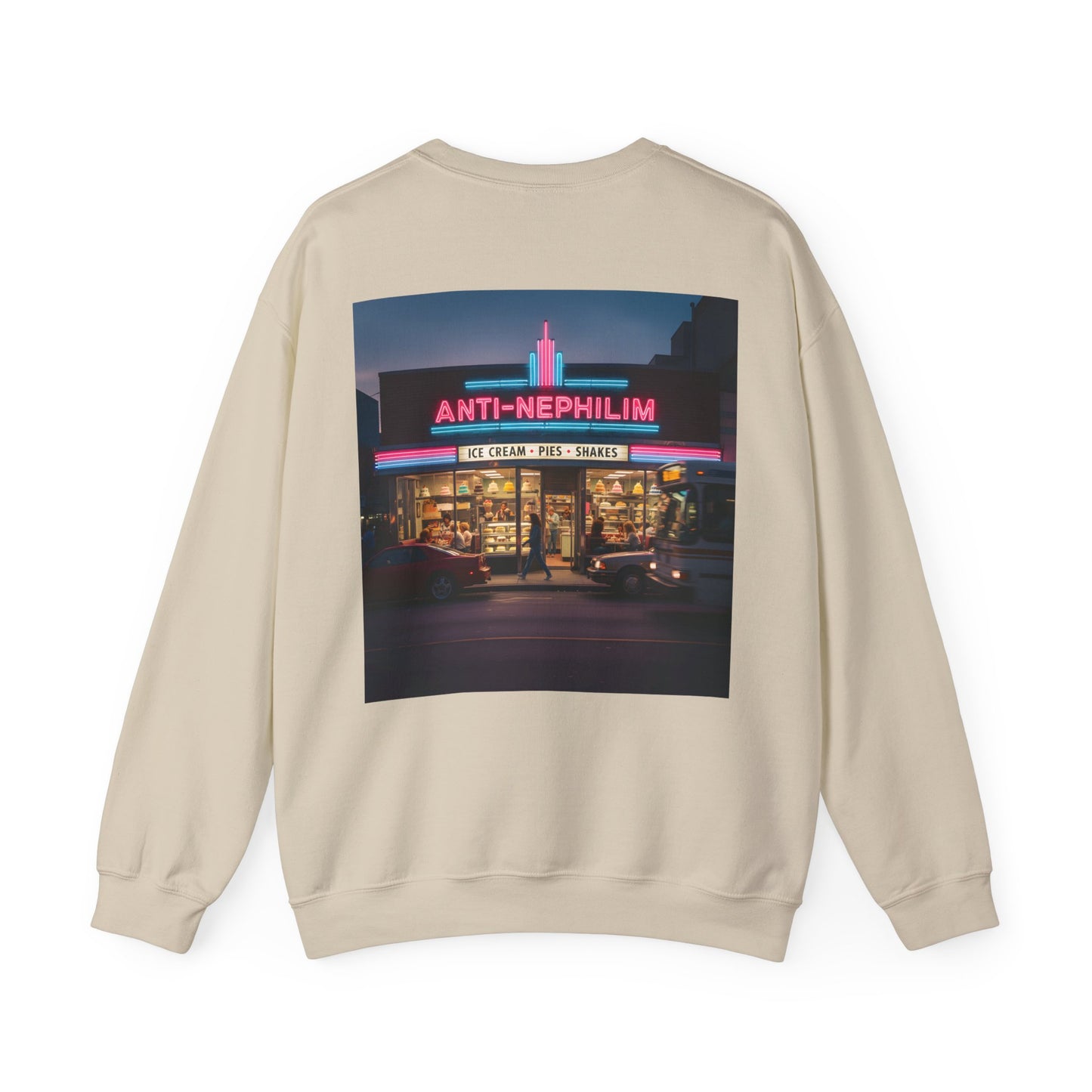Retro Neon Dessert Diner Anti-Nephilim Sweatshirt — Kirk Ave. Apparel