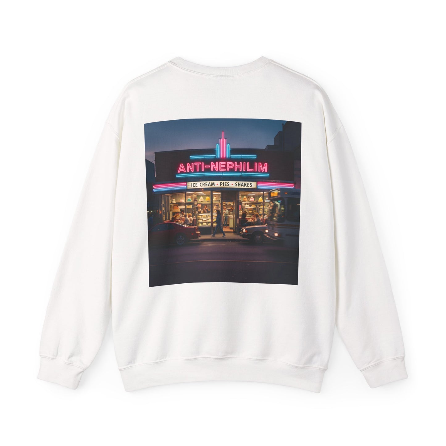 Retro Neon Dessert Diner Anti-Nephilim Sweatshirt — Kirk Ave. Apparel