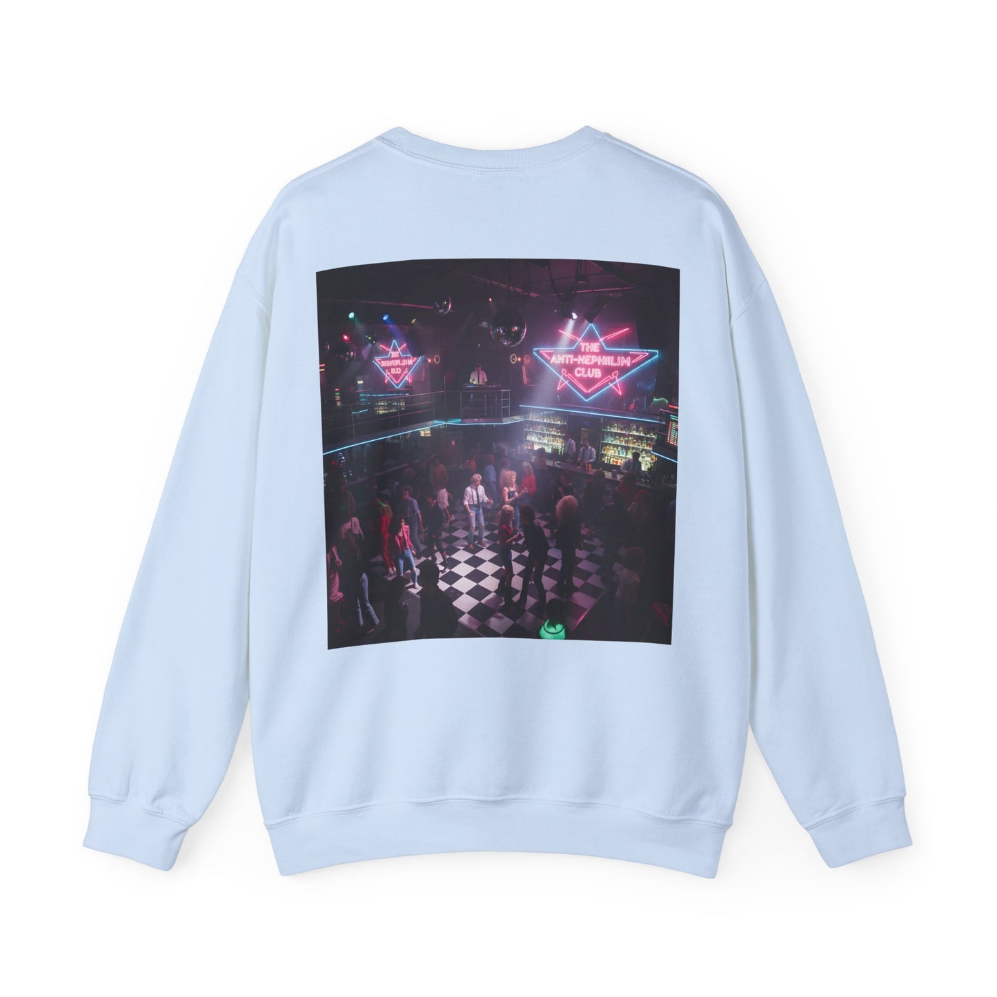 80s Neon Nightclub Anti Nephilim Sweatshirt - Kirk Ave. Apparel