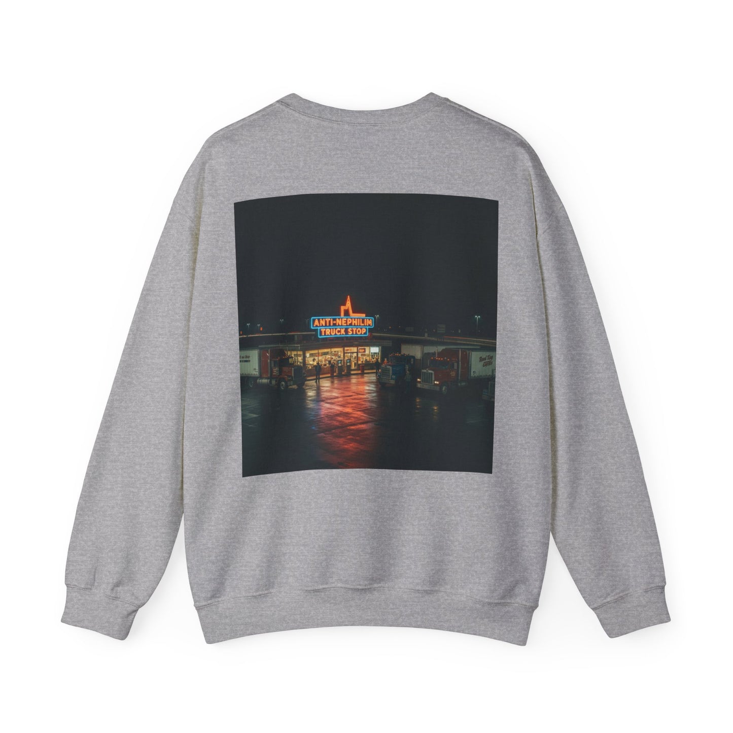 Vintage Neon Anti-Nephilim Truck Stop Sweatshirt — Kirk Ave. Apparel