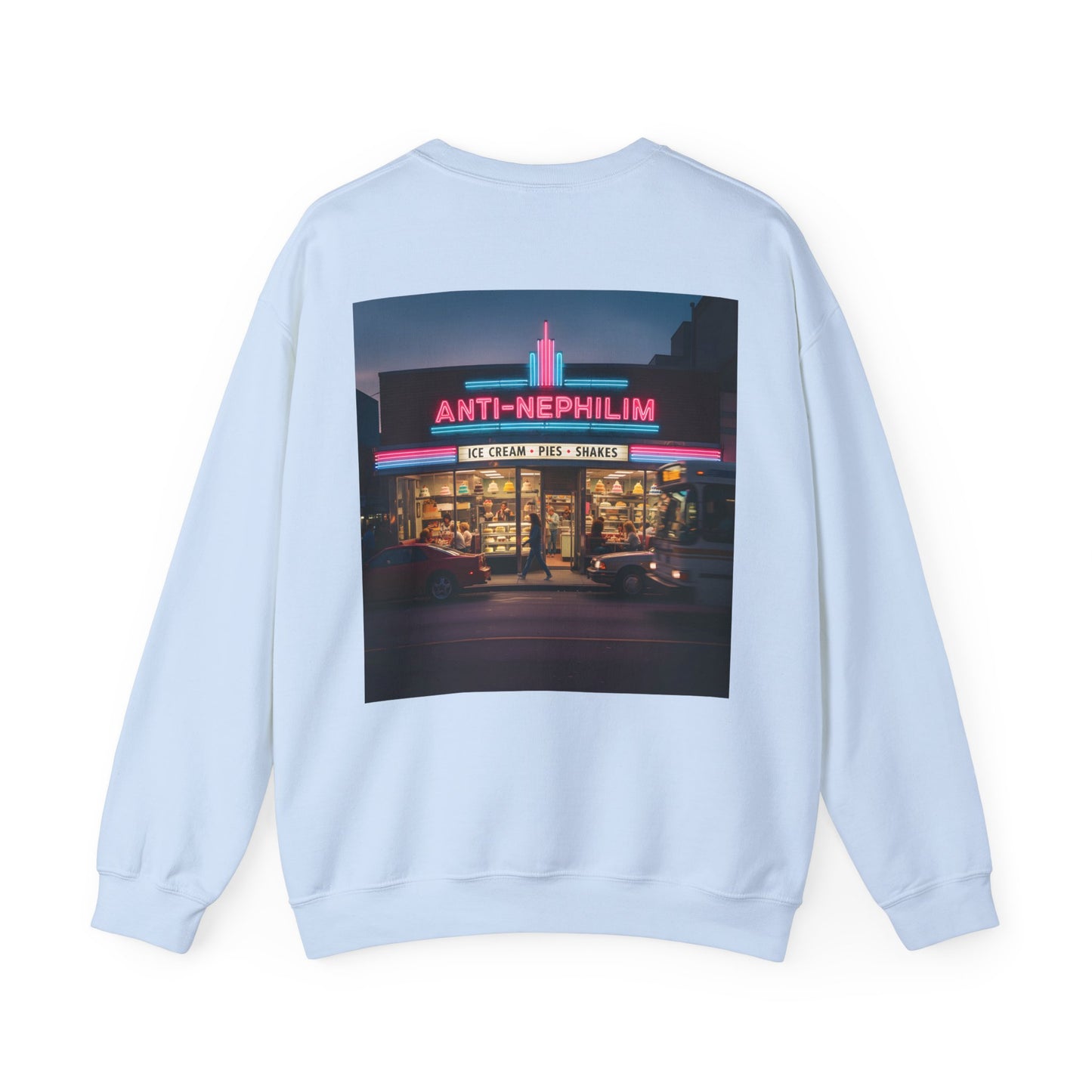 Retro Neon Dessert Diner Anti-Nephilim Sweatshirt — Kirk Ave. Apparel
