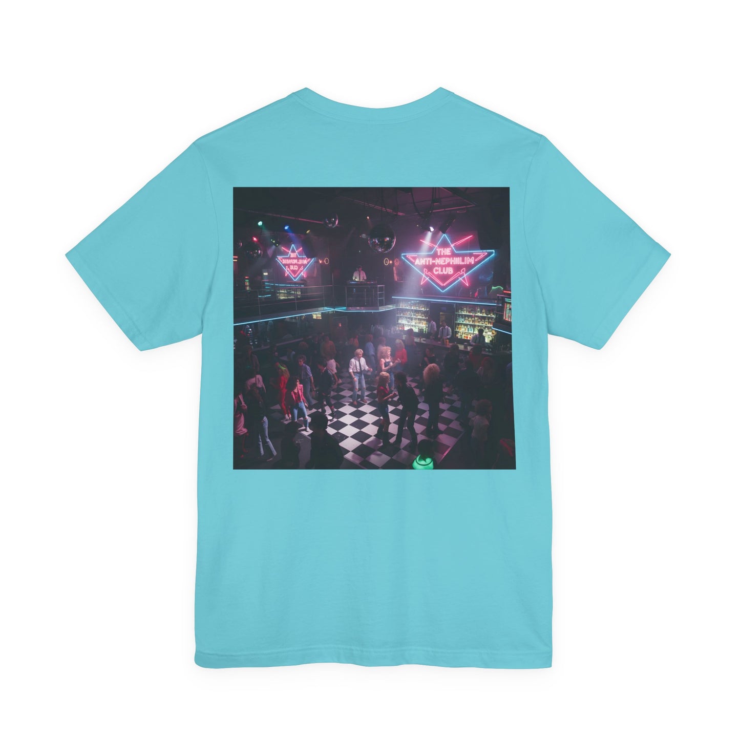 80s Neon Nightclub Anti Nephilim T Shirt - Kirk Ave. Apparel