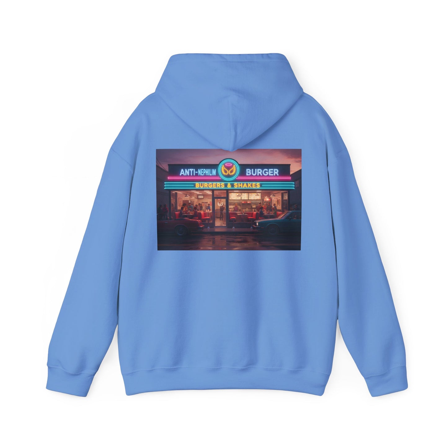 Retro Neon Burger Joint Hoodie — Kirk Ave. Apparel