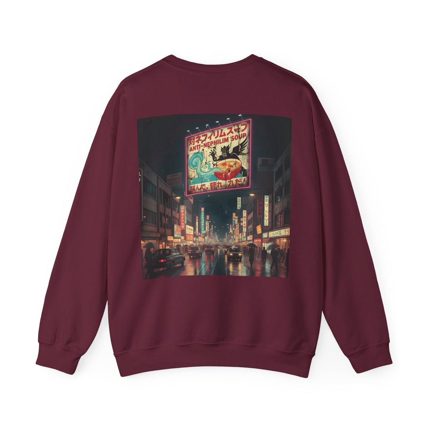 Retro Tokyo Anti Nephilim Soup Sweatshirt - Kirk Ave. Apparel