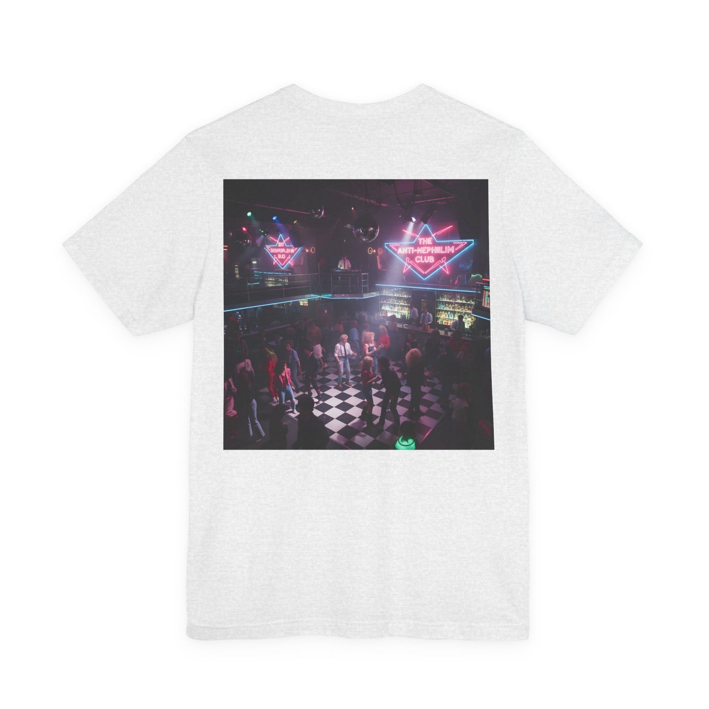 80s Neon Nightclub Anti Nephilim T Shirt - Kirk Ave. Apparel