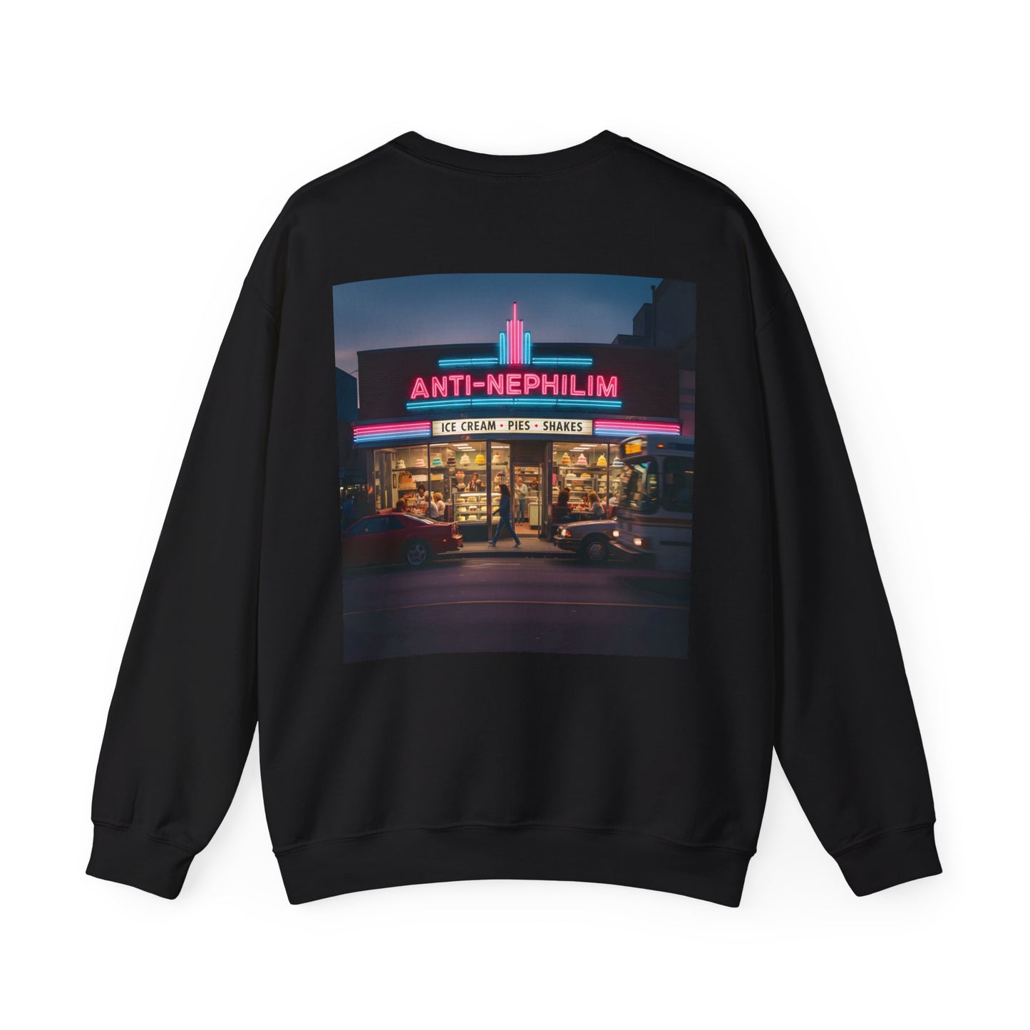 Retro Neon Dessert Diner Anti-Nephilim Sweatshirt — Kirk Ave. Apparel