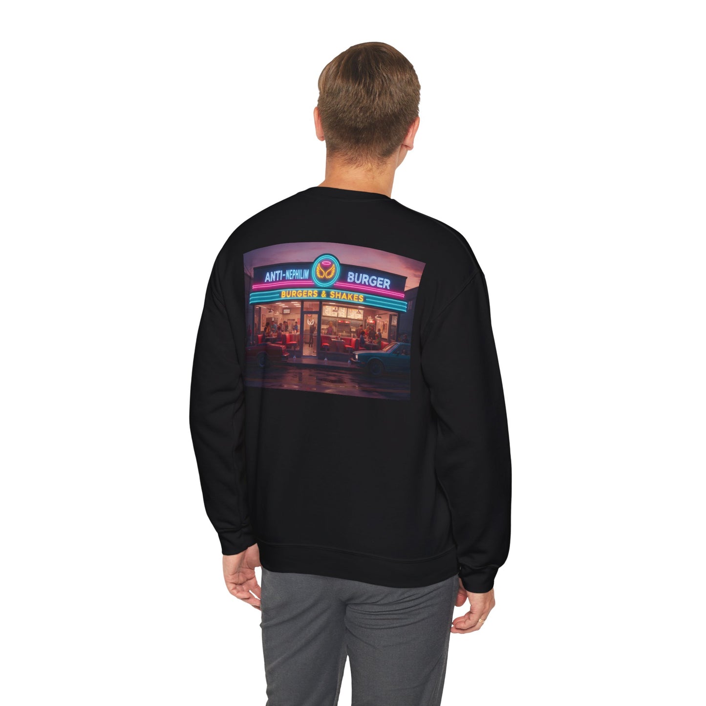 Retro Neon Burger Joint Sweatshirt — Kirk Ave. Apparel