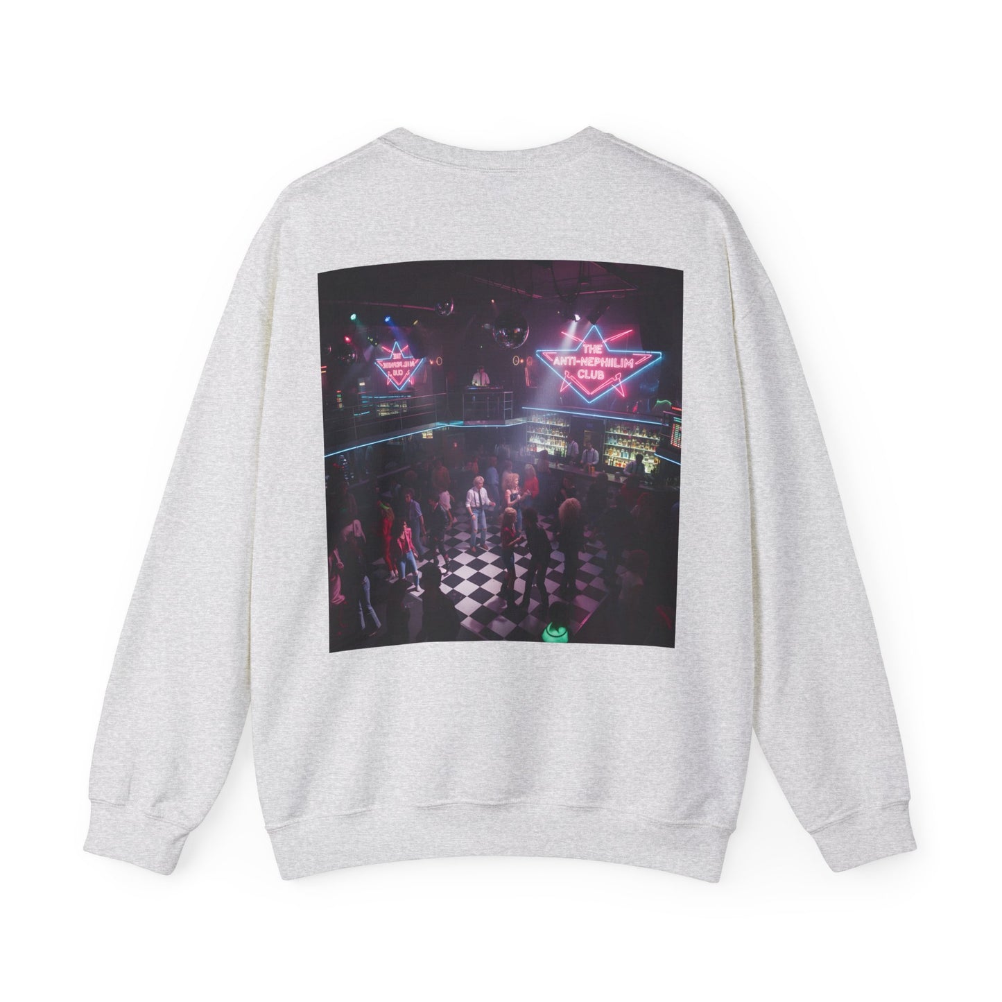 80s Neon Nightclub Anti Nephilim Sweatshirt - Kirk Ave. Apparel