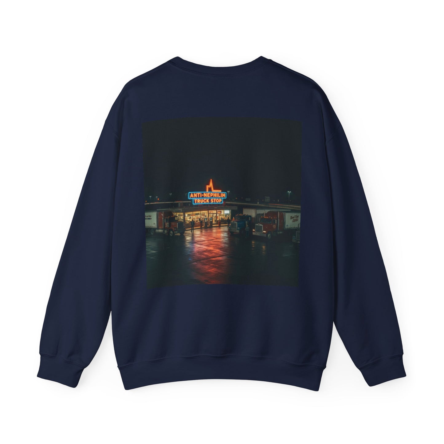 Vintage Neon Anti-Nephilim Truck Stop Sweatshirt — Kirk Ave. Apparel