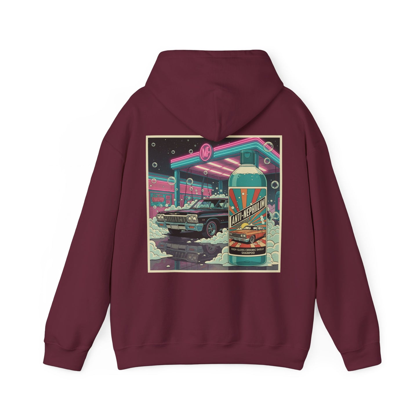 Retro Anti Nephilim Car Wash Hoodie - Kirk Ave. Apparel