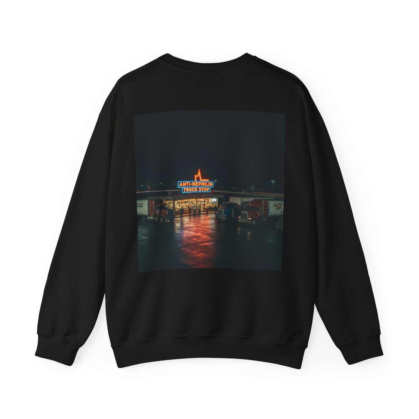 Vintage Neon Anti-Nephilim Truck Stop Sweatshirt — Kirk Ave. Apparel