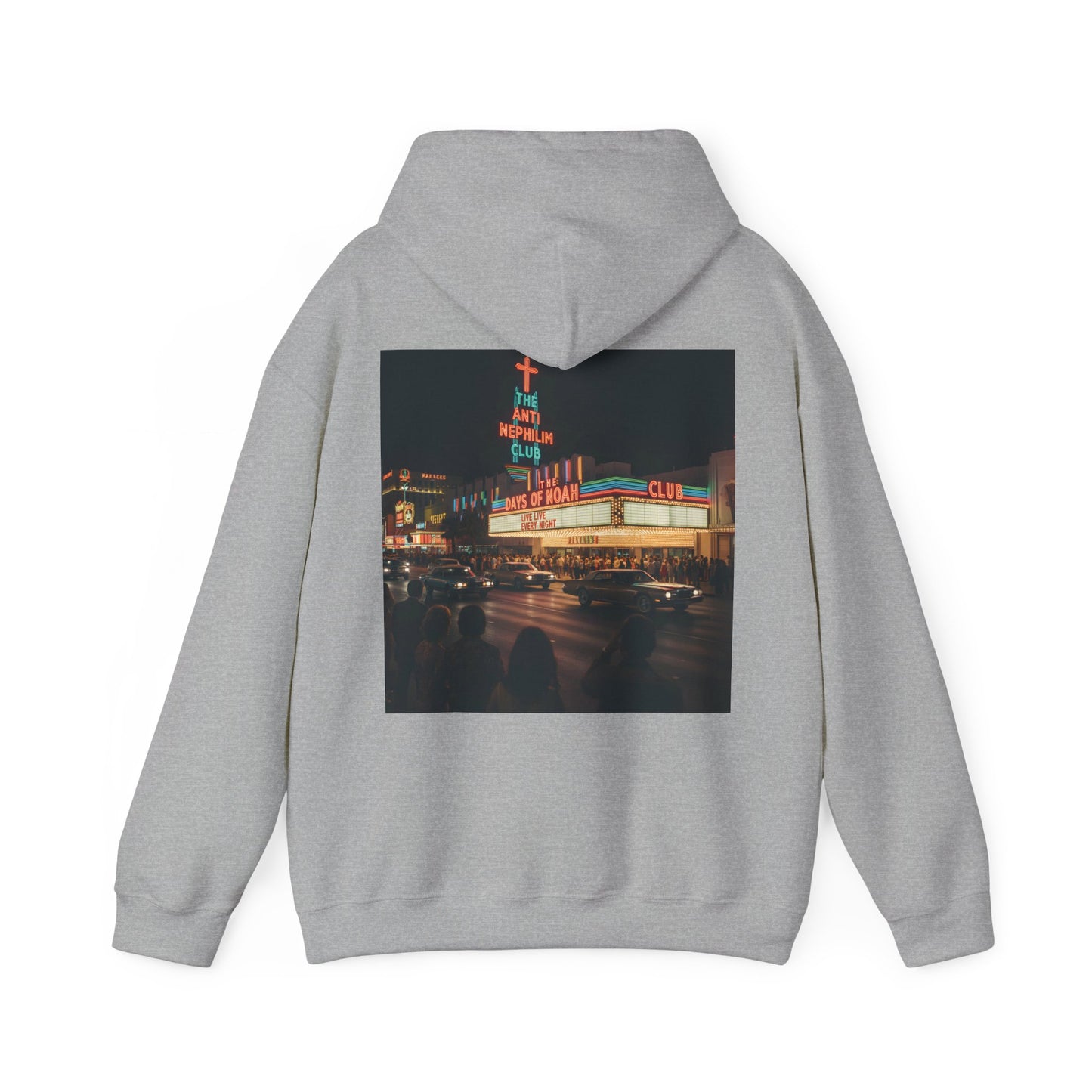 Retro Neon Anti Nephilim Casino Hoodie - Kirk Ave. Apparel