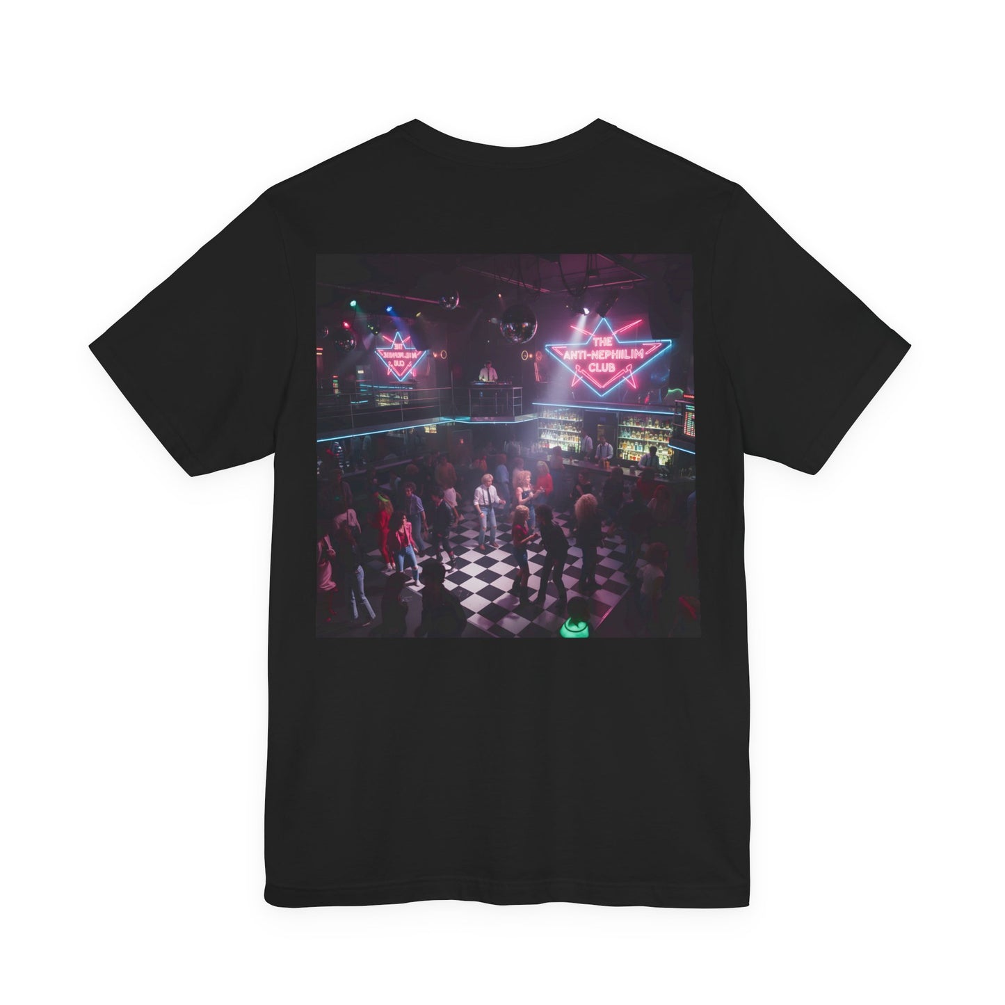 80s Neon Nightclub Anti Nephilim T Shirt - Kirk Ave. Apparel
