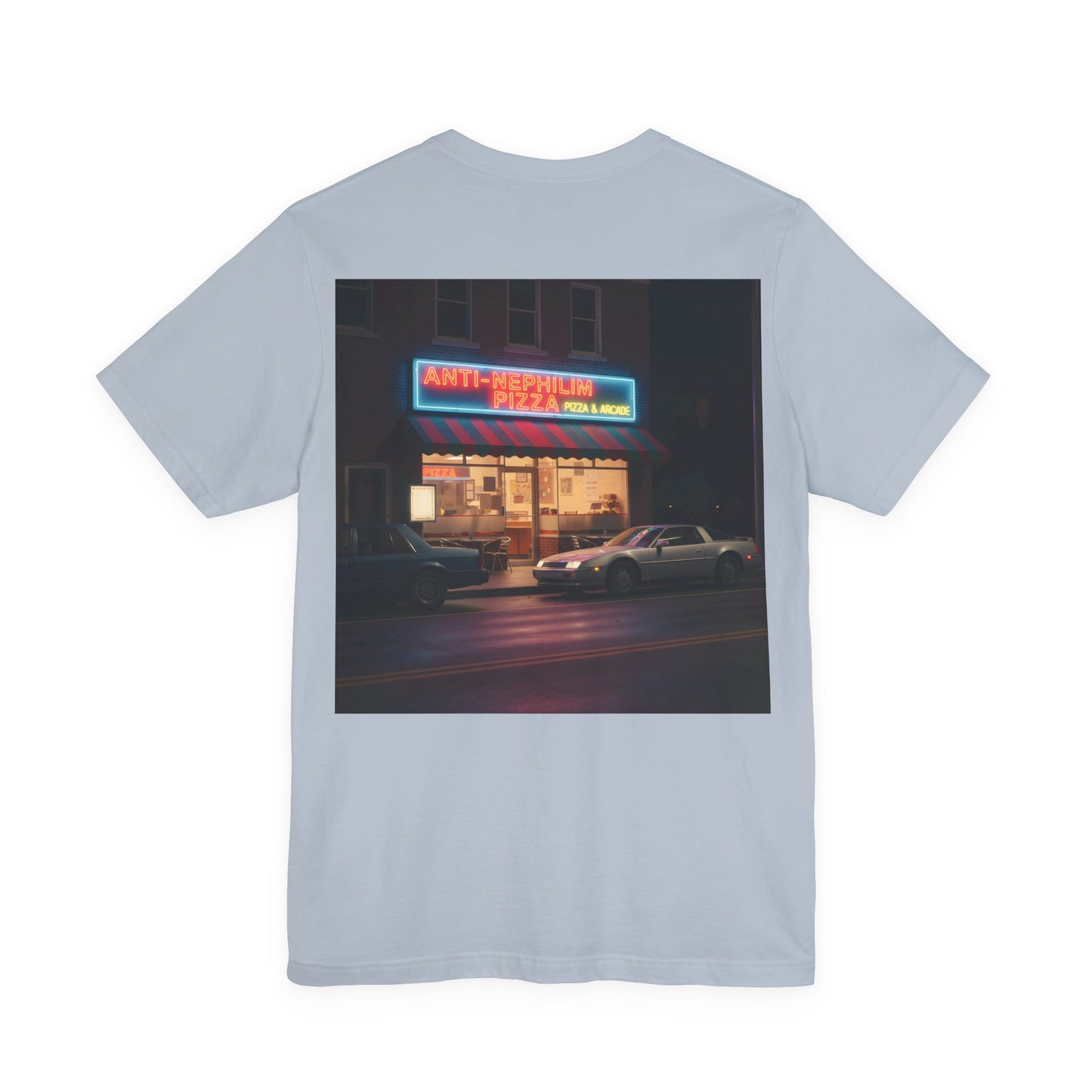 Retro Neon Anti Nephilim Pizza Parlor T Shirt - Kirk Ave. Apparel