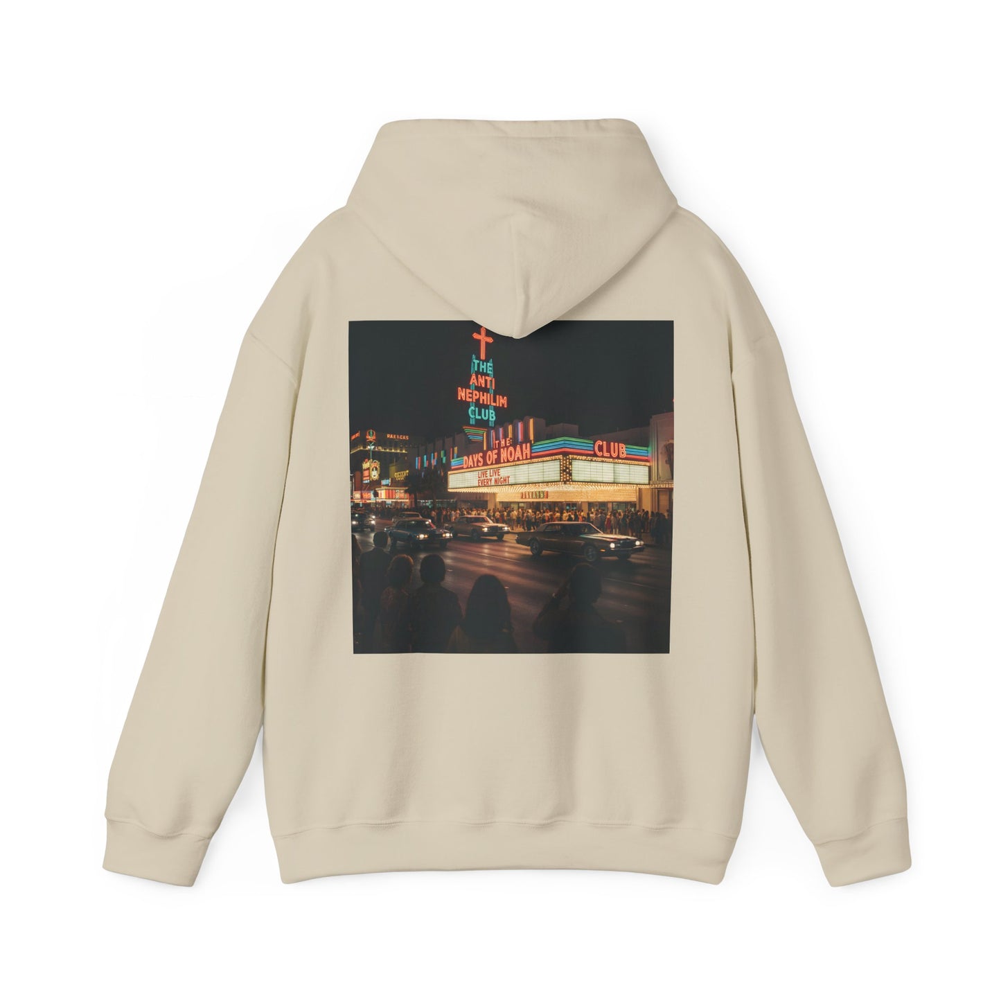 Retro Neon Anti Nephilim Casino Hoodie - Kirk Ave. Apparel