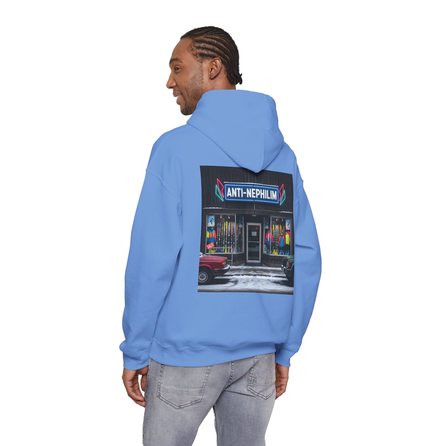 Anti Nephilim Ski Shop Hoodie — Kirk Ave. Apparel