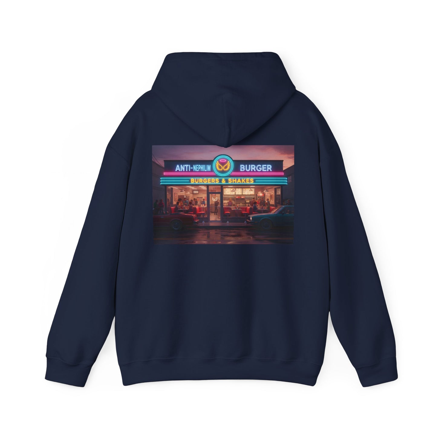 Retro Neon Burger Joint Hoodie — Kirk Ave. Apparel