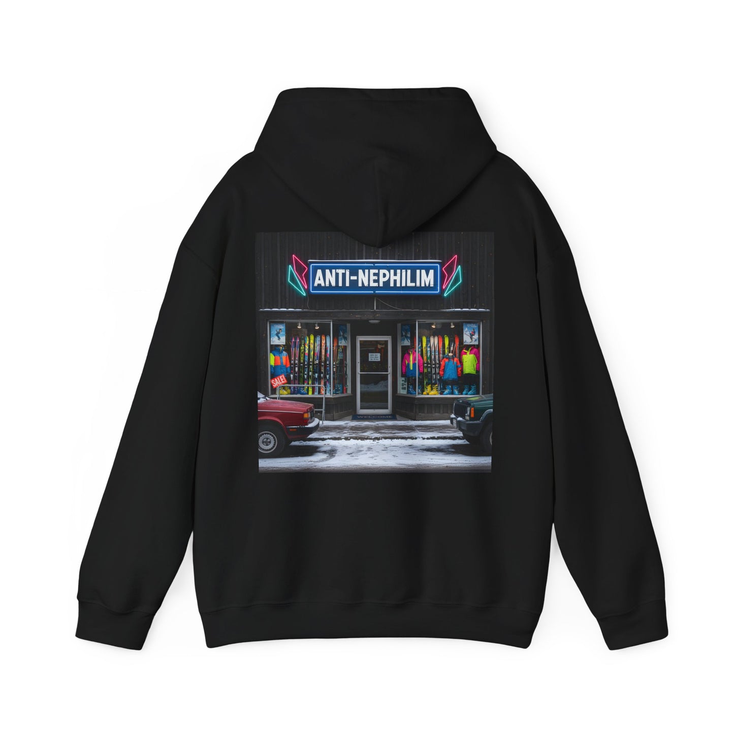 Anti Nephilim Ski Shop Hoodie — Kirk Ave. Apparel