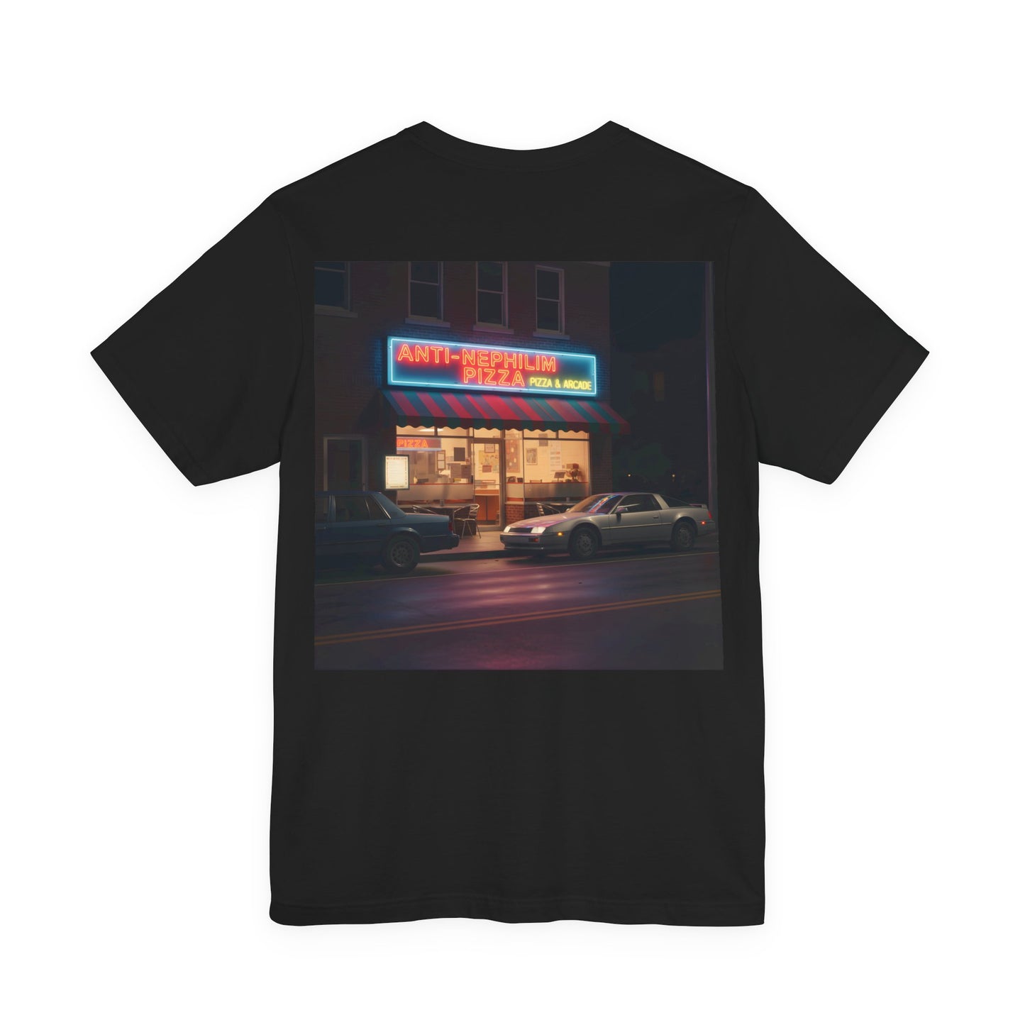 Retro Neon Anti Nephilim Pizza Parlor T Shirt - Kirk Ave. Apparel