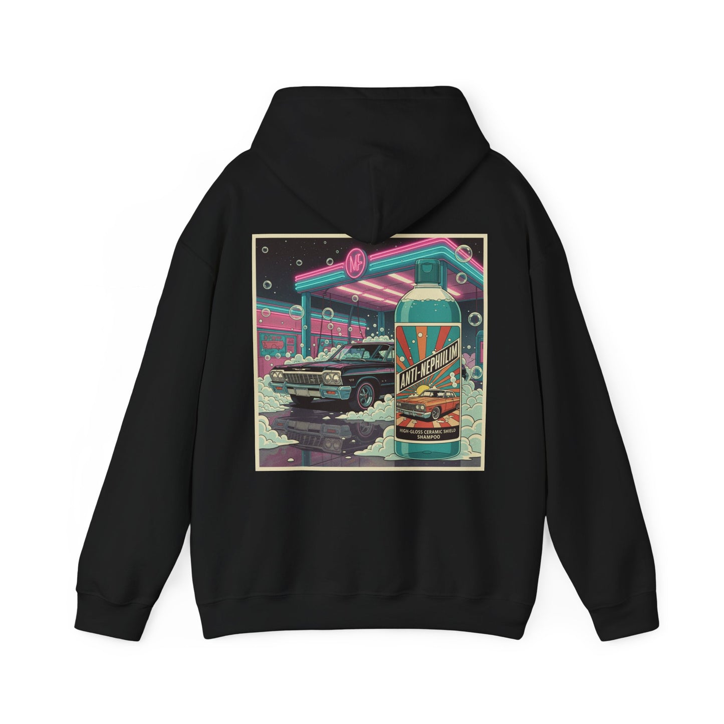 Retro Anti Nephilim Car Wash Hoodie - Kirk Ave. Apparel