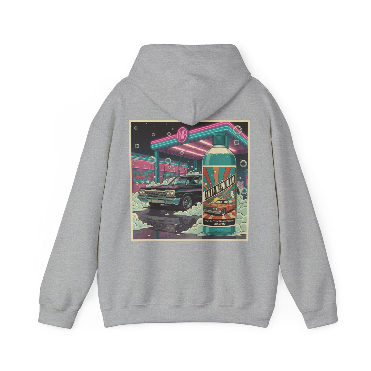 Retro Anti Nephilim Car Wash Hoodie - Kirk Ave. Apparel