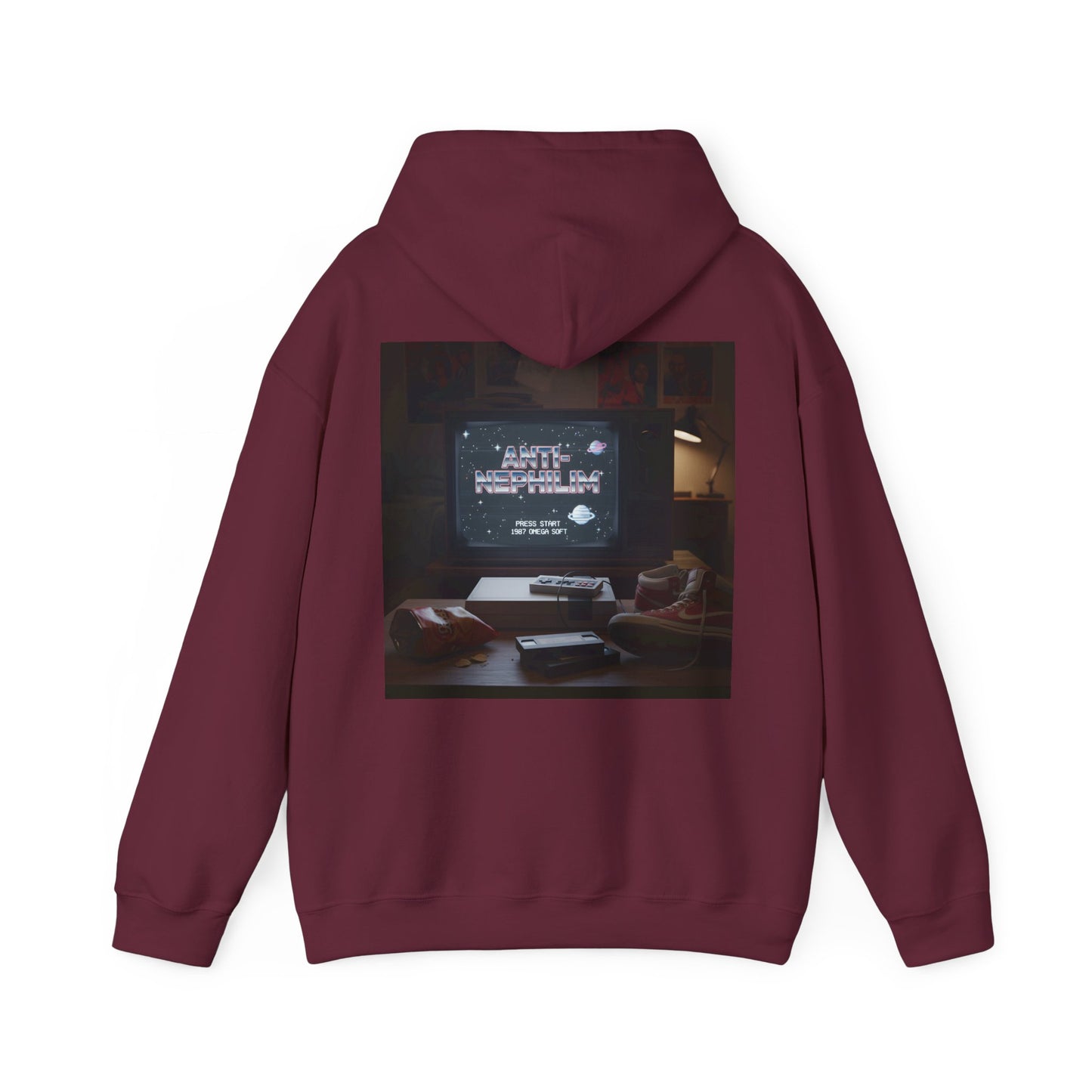 Retro Gamer Anti Nephilim Hoodie - Kirk Ave. Apparel