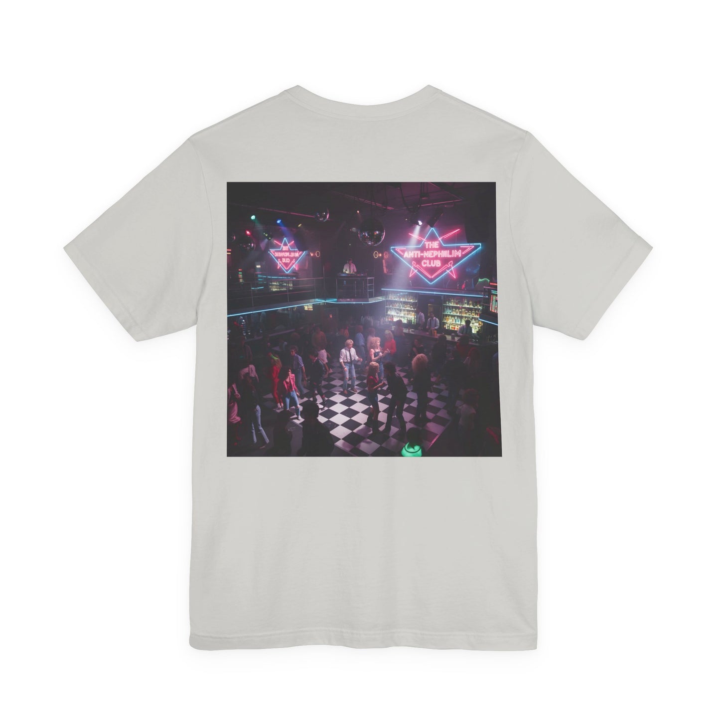80s Neon Nightclub Anti Nephilim T Shirt - Kirk Ave. Apparel