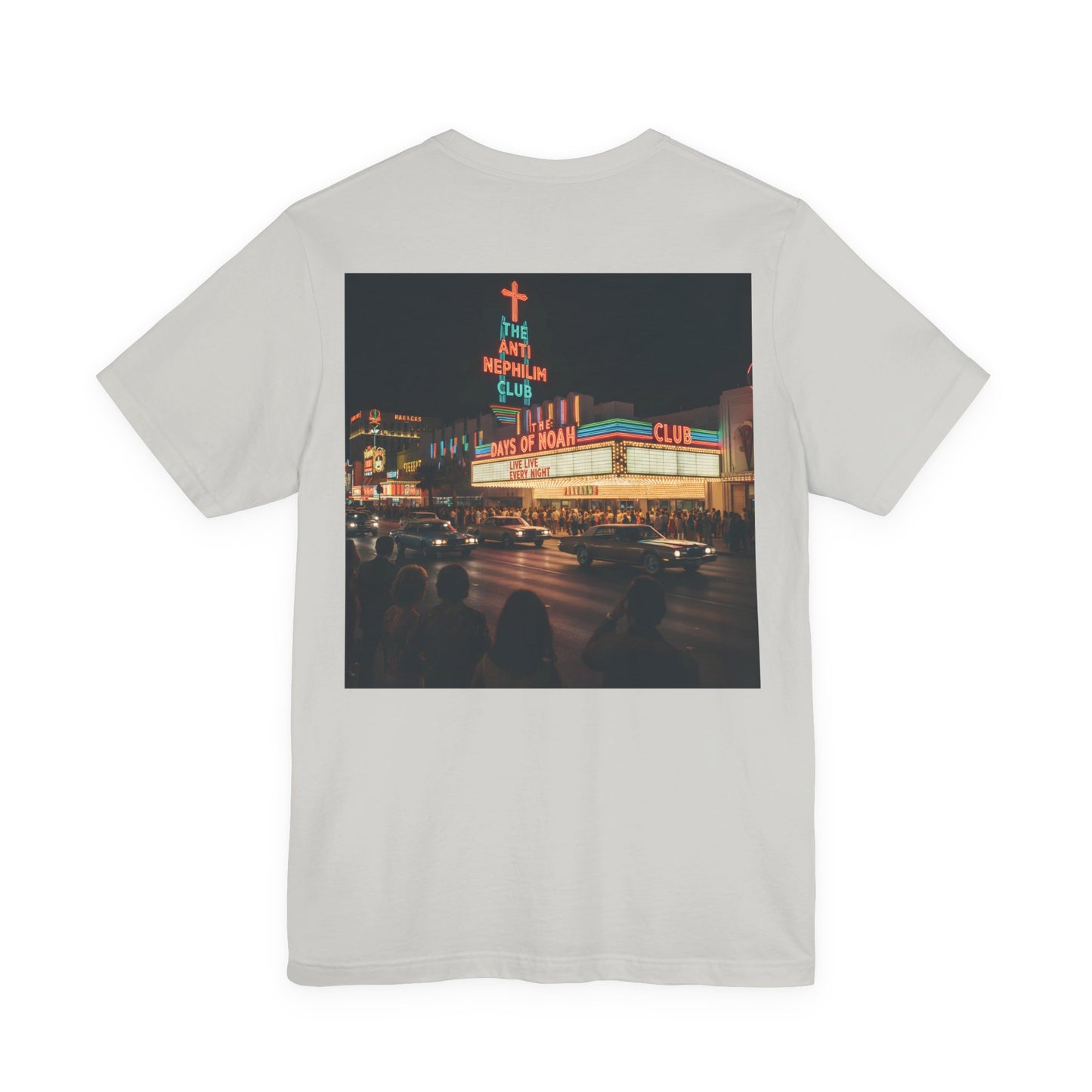 Retro Neon Anti Nephilim Casino T Shirt - Kirk Ave. Apparel