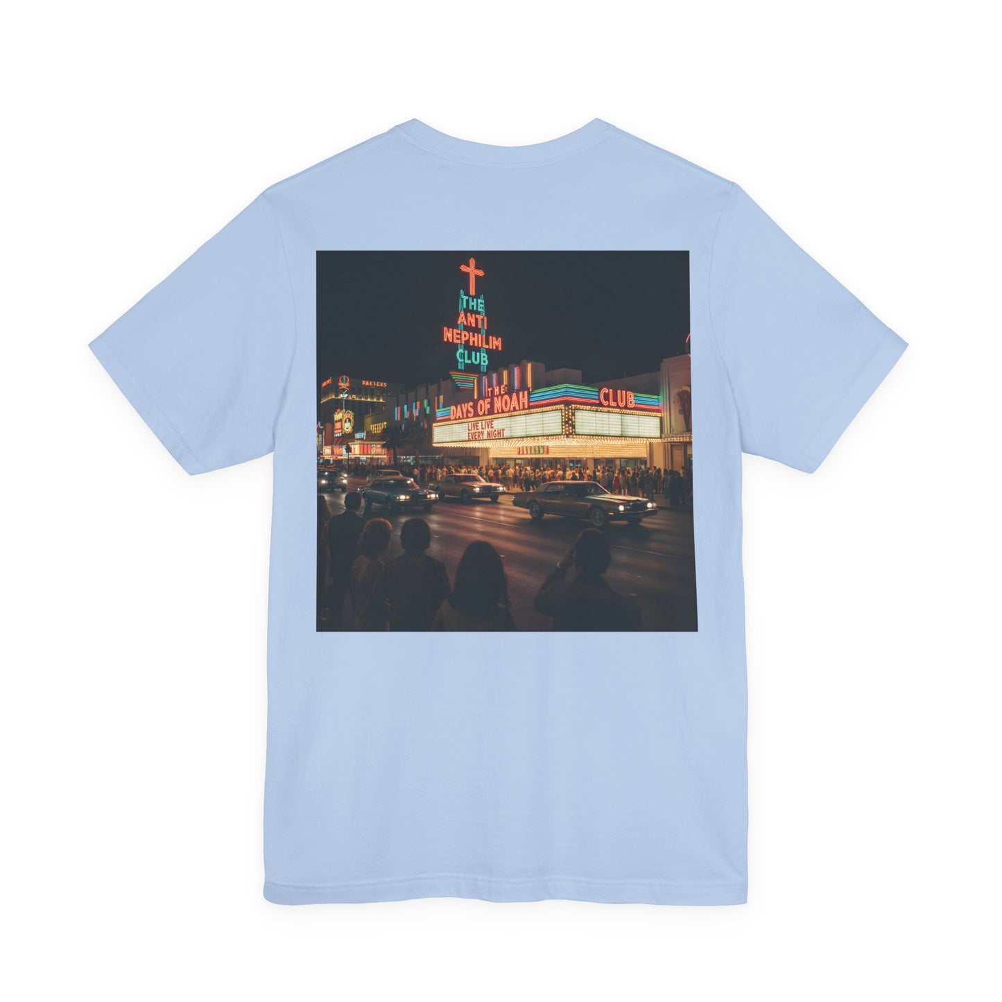 Retro Neon Anti Nephilim Casino T Shirt - Kirk Ave. Apparel