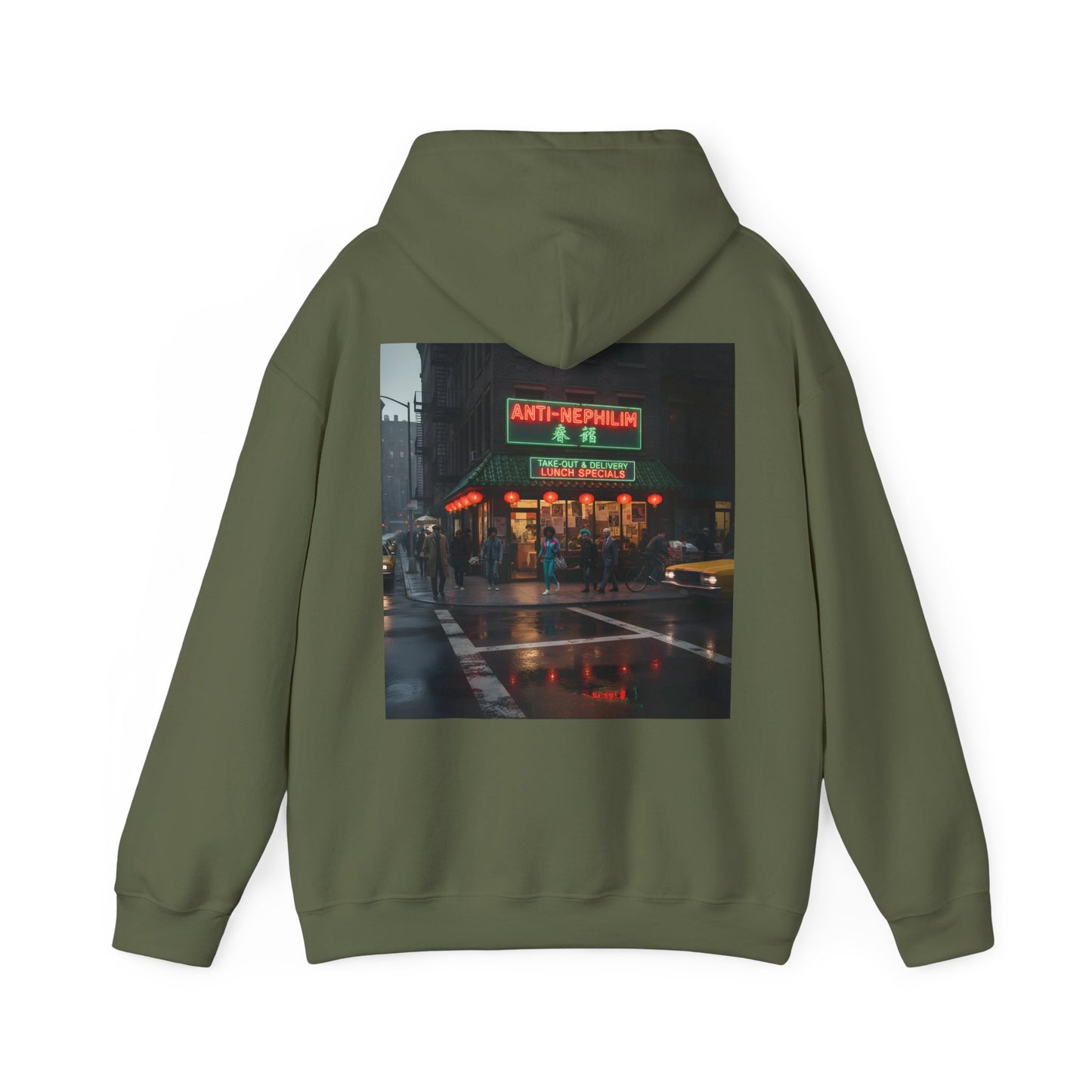 NYC Retro Chinese Anti Nephilim Hoodie - Kirk Ave. Apparel