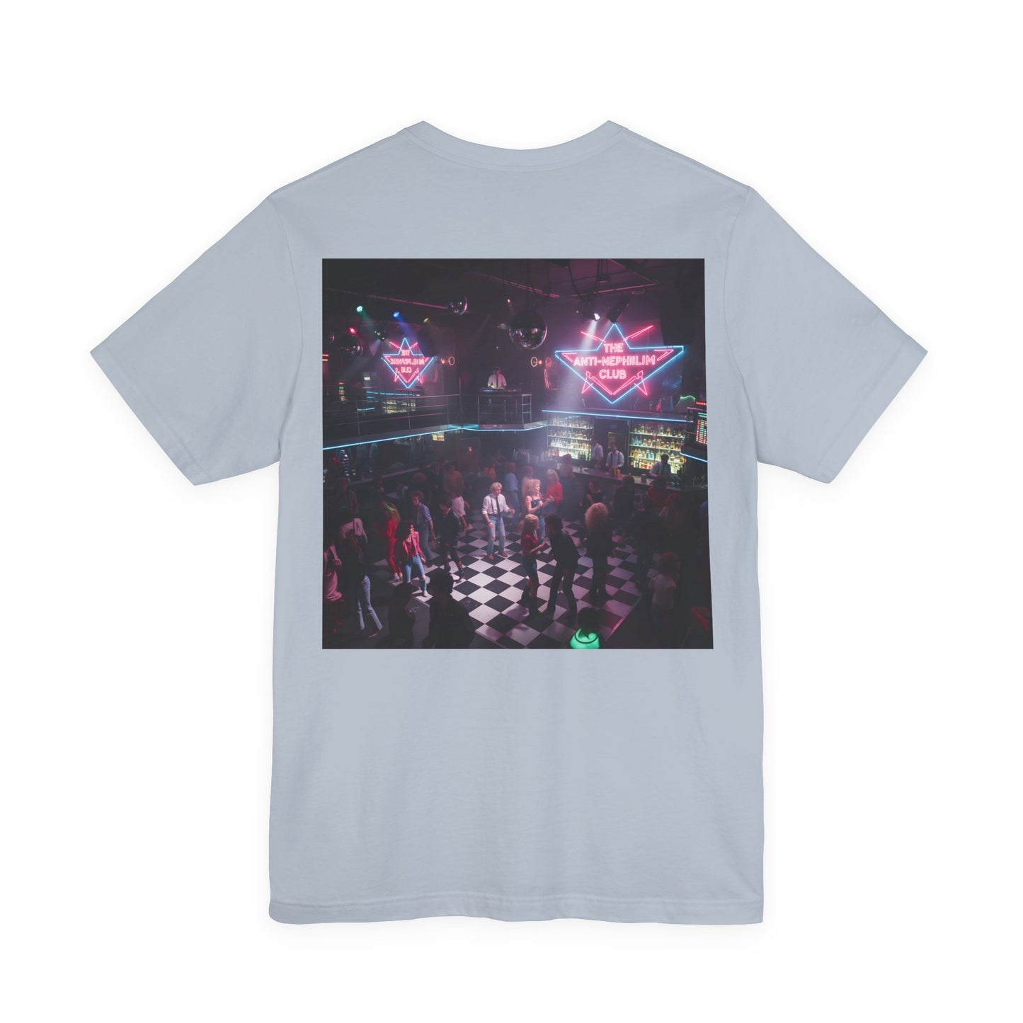 80s Neon Nightclub Anti Nephilim T Shirt - Kirk Ave. Apparel