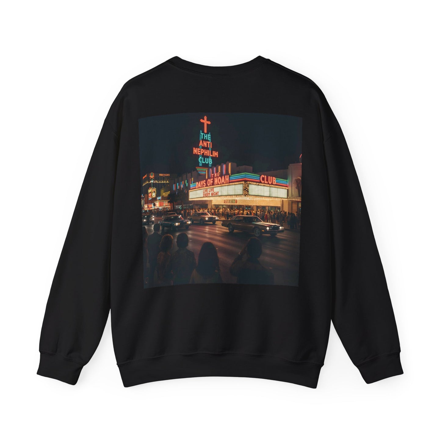 Retro Neon Anti Nephilim Casino Sweatshirt - Kirk Ave. Apparel