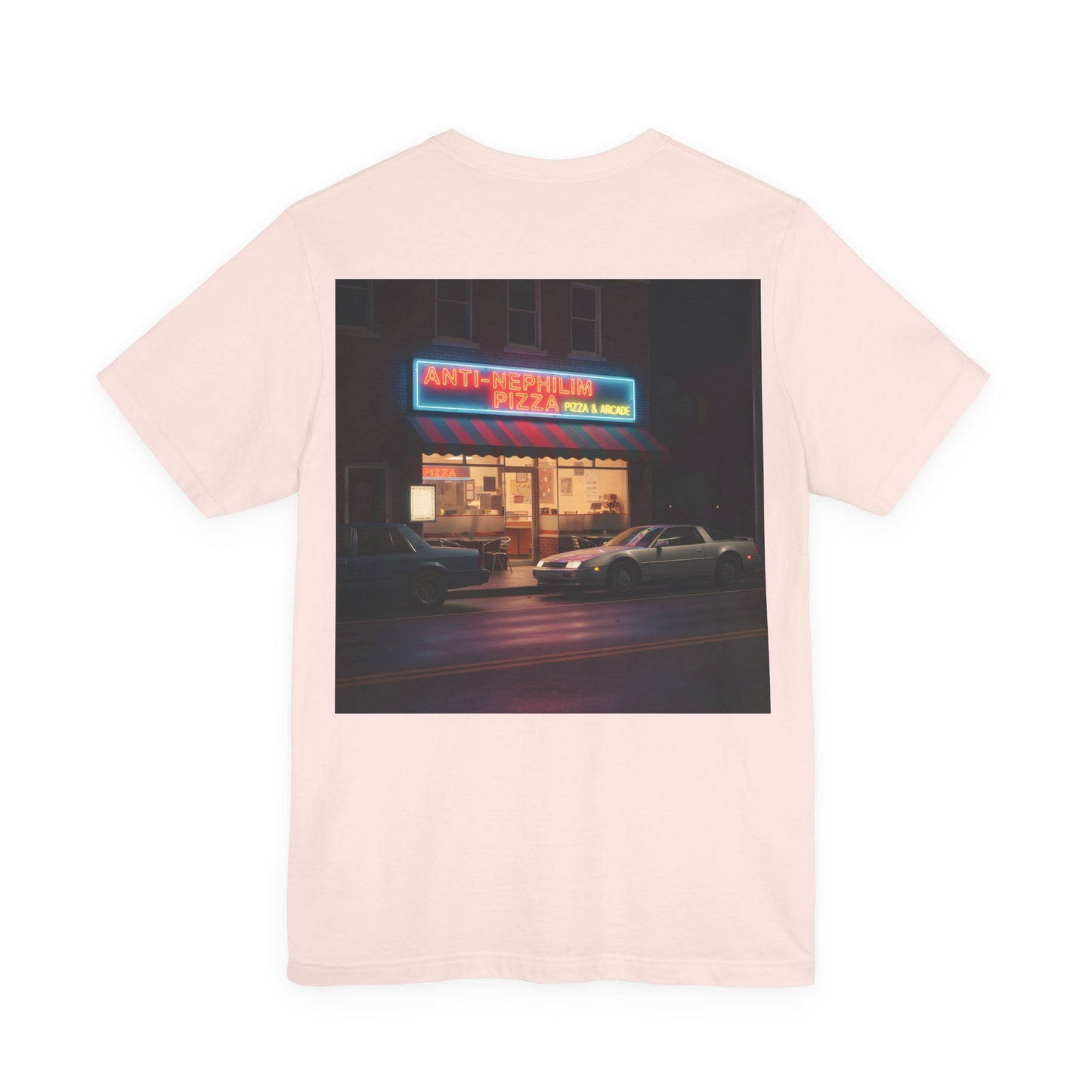 Retro Neon Anti Nephilim Pizza Parlor T Shirt - Kirk Ave. Apparel