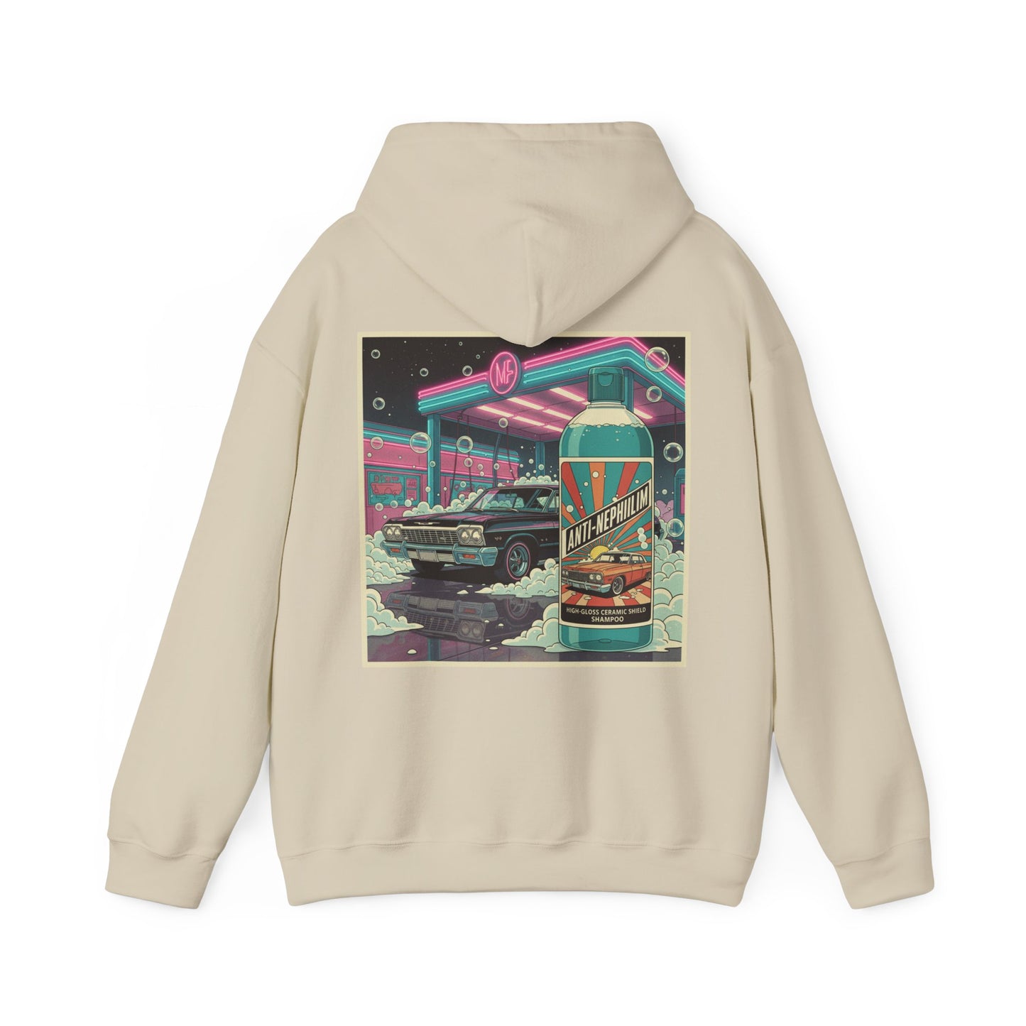 Retro Anti Nephilim Car Wash Hoodie - Kirk Ave. Apparel