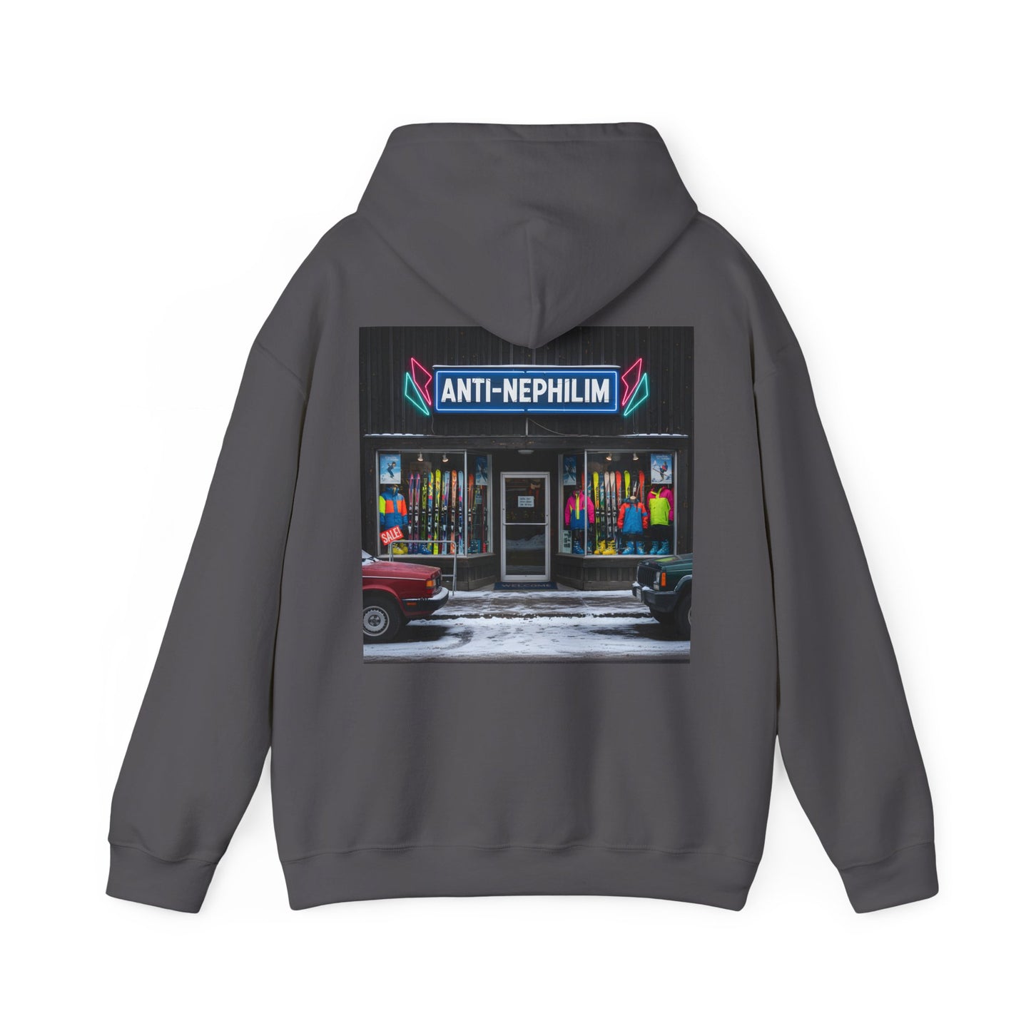 Anti Nephilim Ski Shop Hoodie — Kirk Ave. Apparel