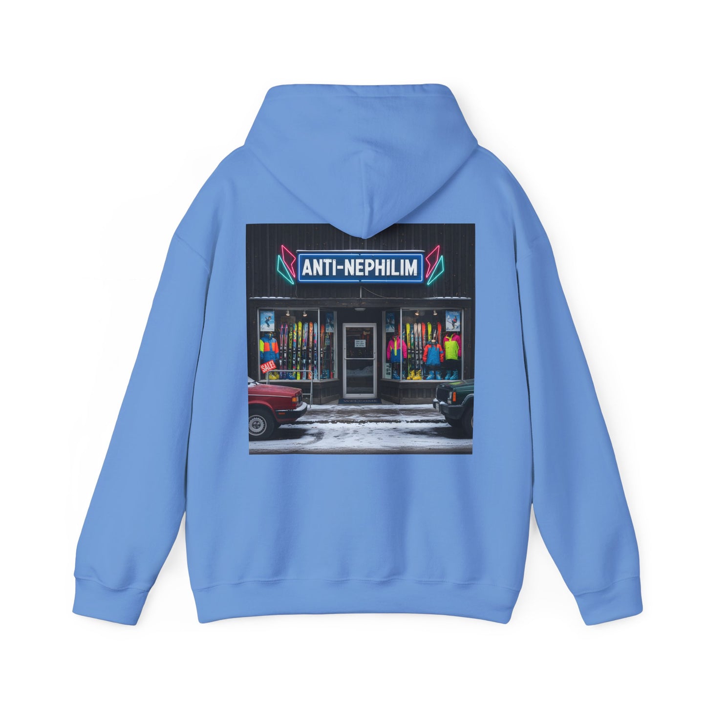 Anti Nephilim Ski Shop Hoodie — Kirk Ave. Apparel