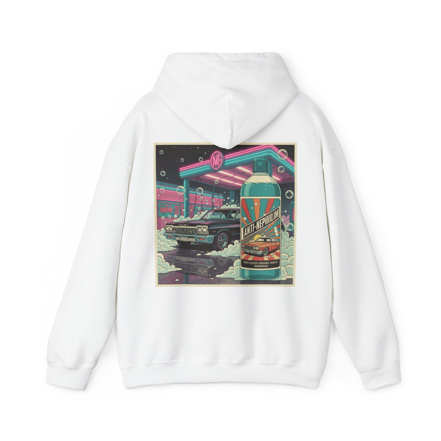 Retro Anti Nephilim Car Wash Hoodie - Kirk Ave. Apparel