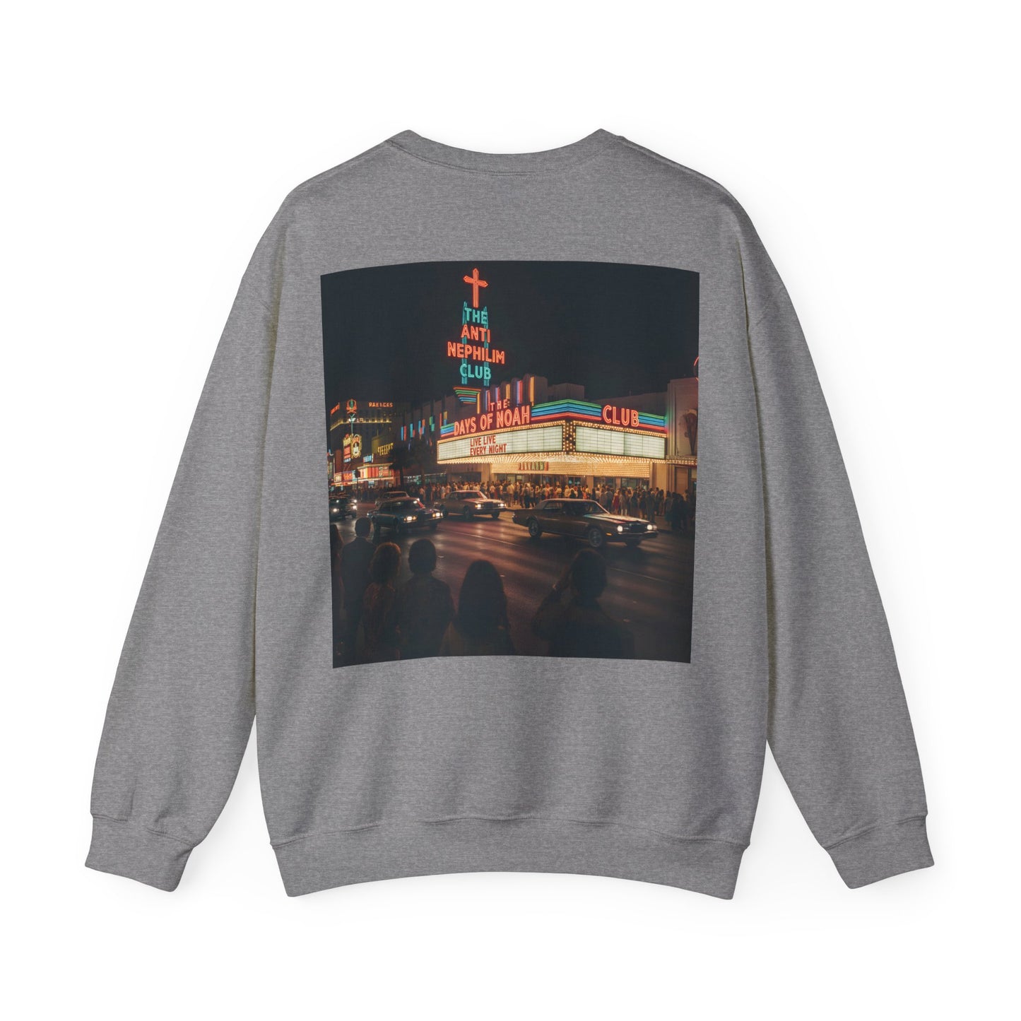 Retro Neon Anti Nephilim Casino Sweatshirt - Kirk Ave. Apparel
