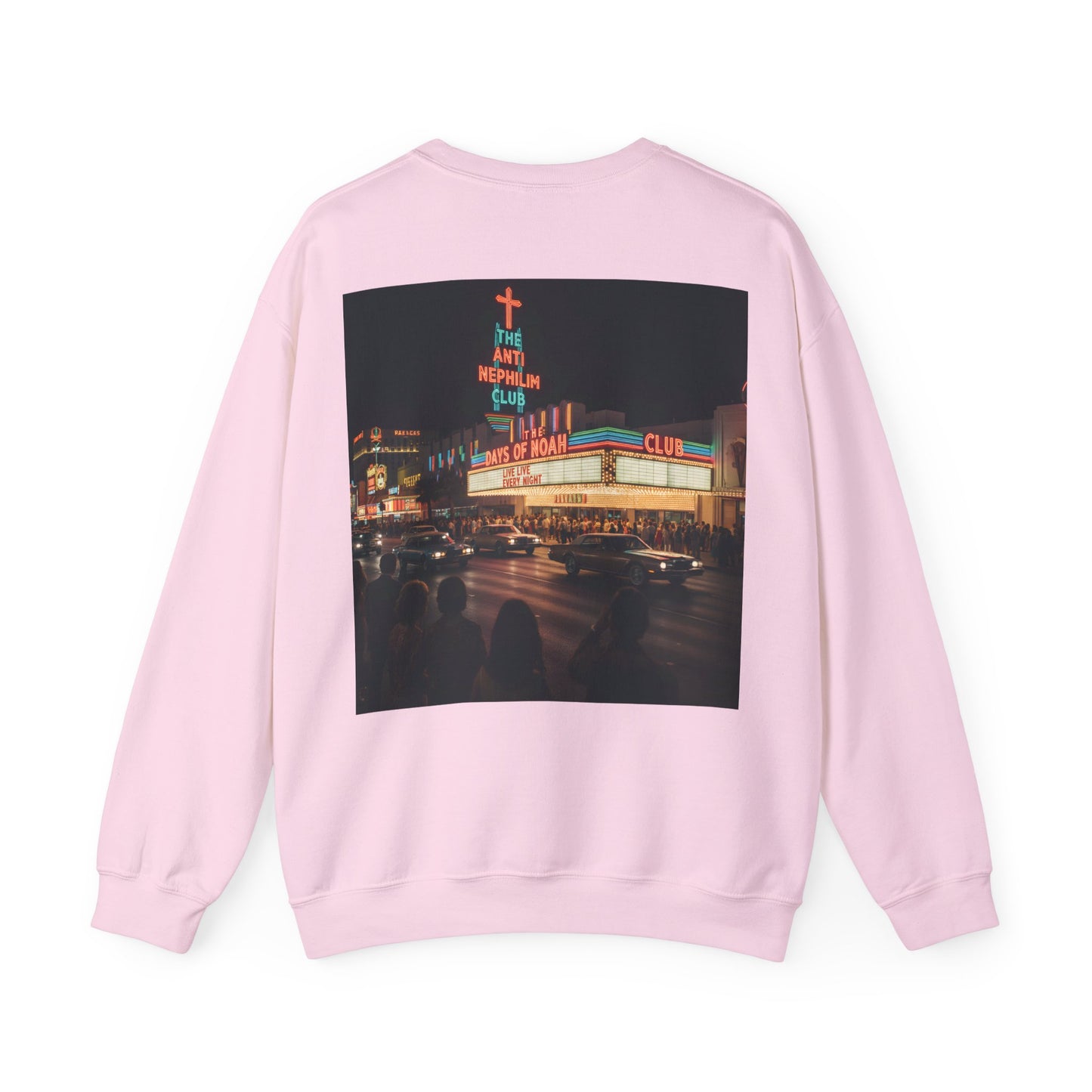 Retro Neon Anti Nephilim Casino Sweatshirt - Kirk Ave. Apparel