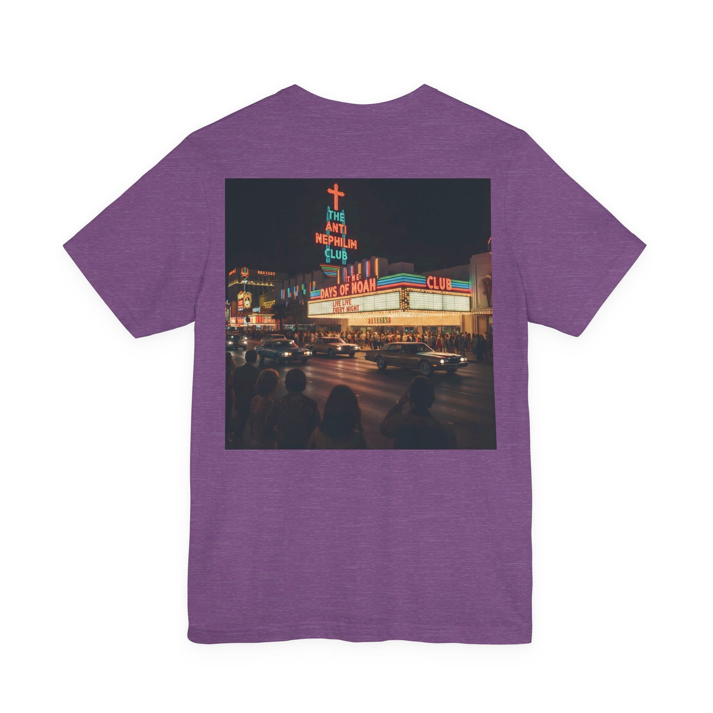 Retro Neon Anti Nephilim Casino T Shirt - Kirk Ave. Apparel