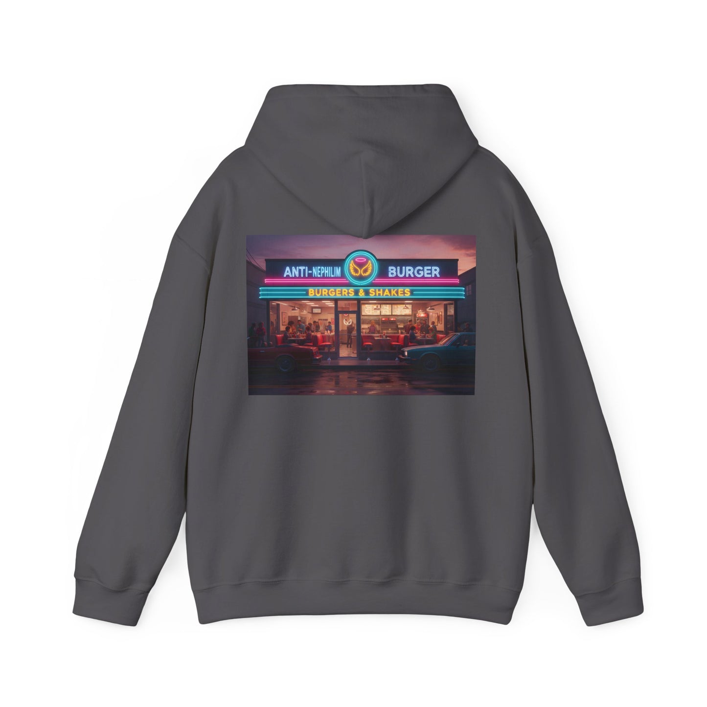 Retro Neon Burger Joint Hoodie — Kirk Ave. Apparel