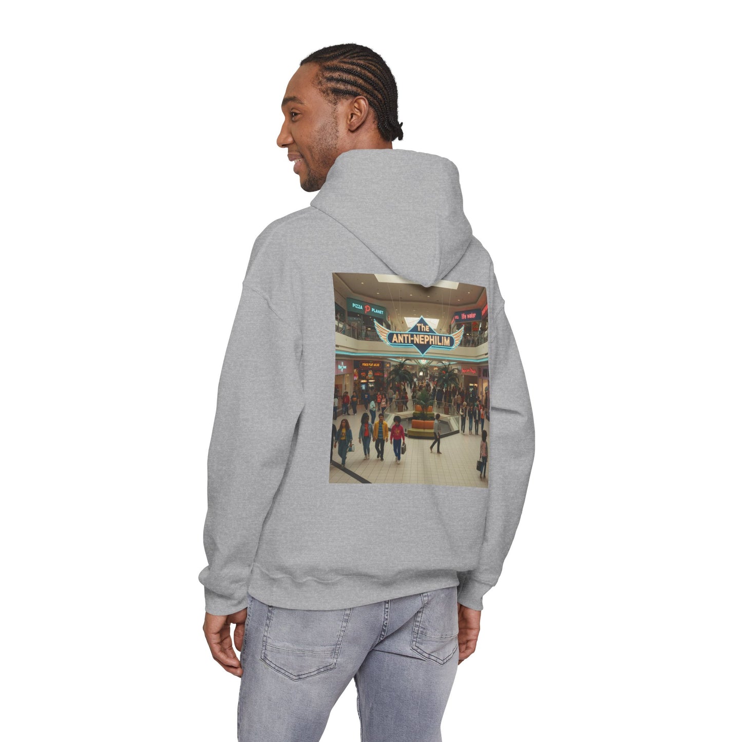 90s Mall Anti Nephilim Hoodie - Kirk Ave. Apparel