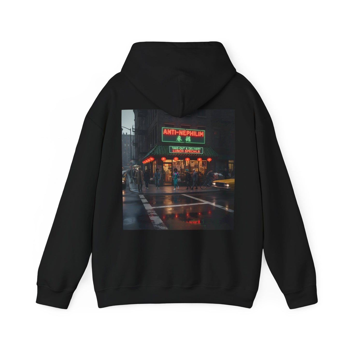 NYC Retro Chinese Anti Nephilim Hoodie - Kirk Ave. Apparel