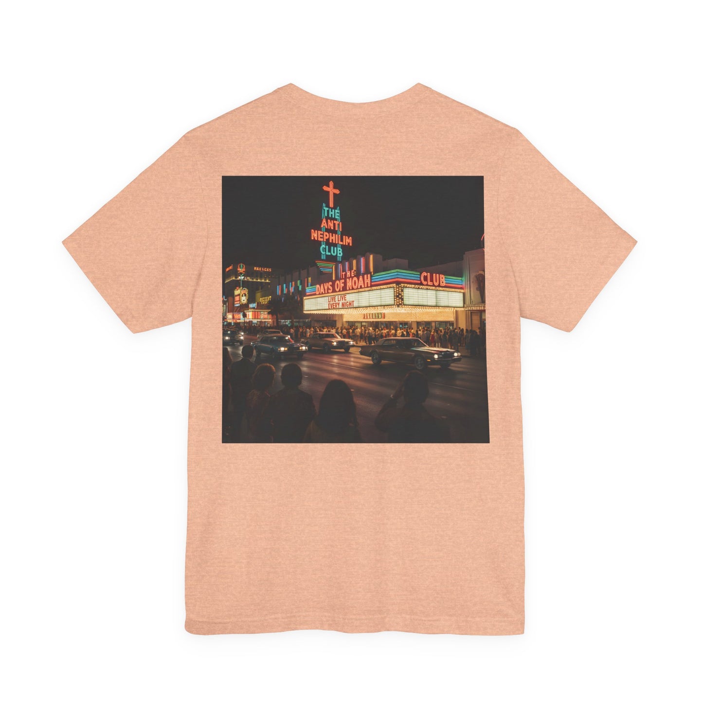 Retro Neon Anti Nephilim Casino T Shirt - Kirk Ave. Apparel