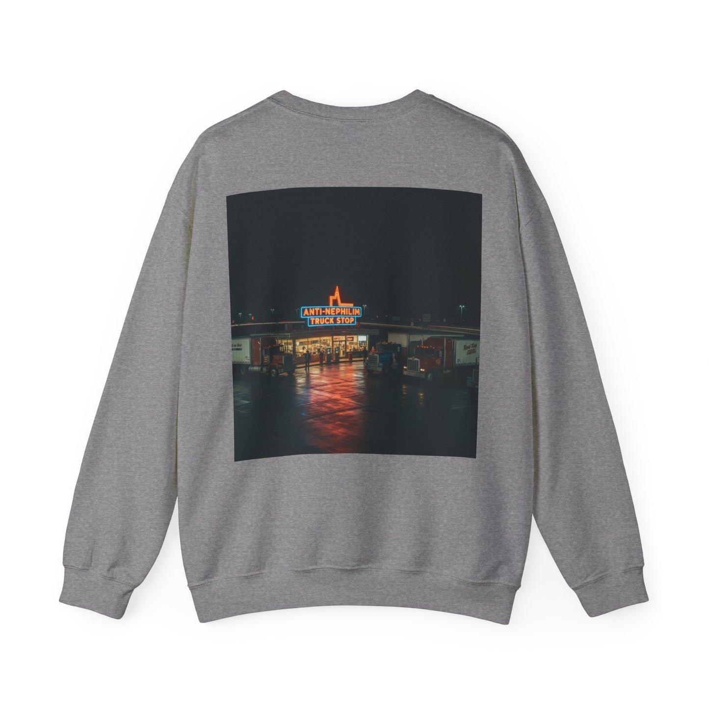Vintage Neon Anti-Nephilim Truck Stop Sweatshirt — Kirk Ave. Apparel