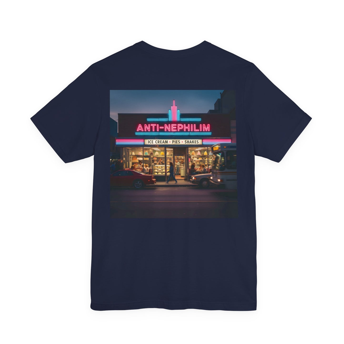 Retro Neon Dessert Diner Anti-Nephilim T Shirt — Kirk Ave. Apparel