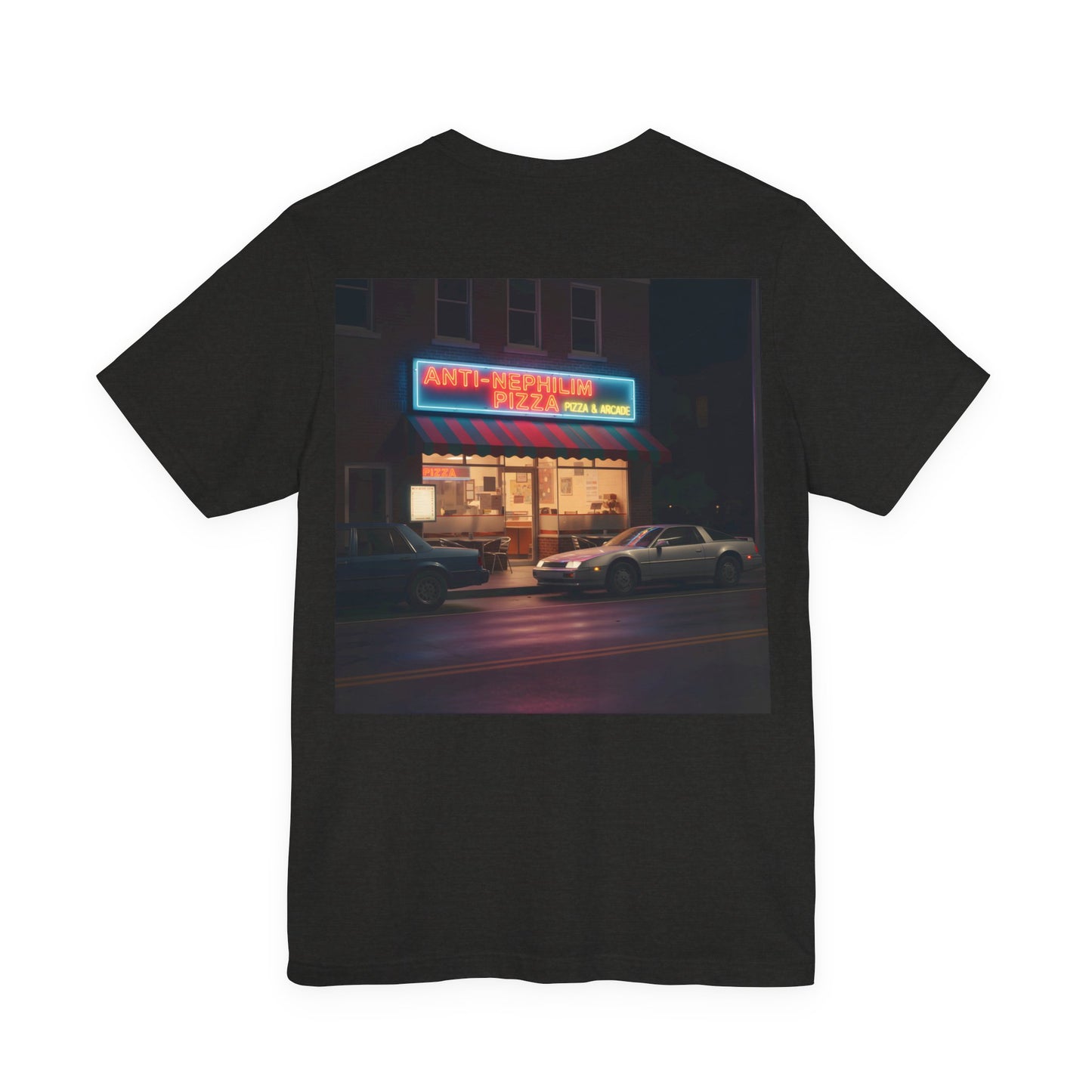 Retro Neon Anti Nephilim Pizza Parlor T Shirt - Kirk Ave. Apparel