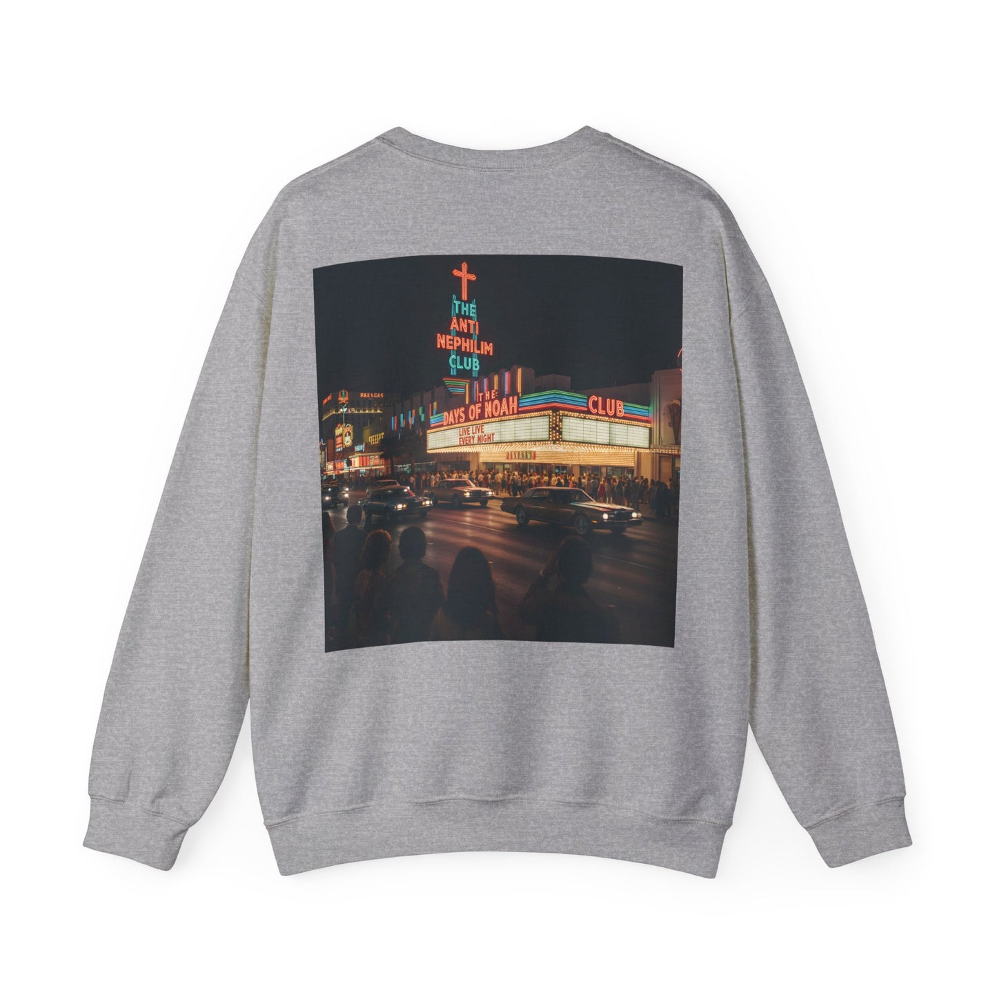 Retro Neon Anti Nephilim Casino Sweatshirt - Kirk Ave. Apparel